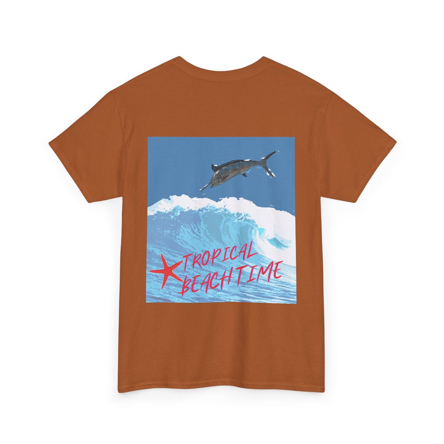 Tropical Beach Time - Amazing Unisex Heavy Cotton Tee