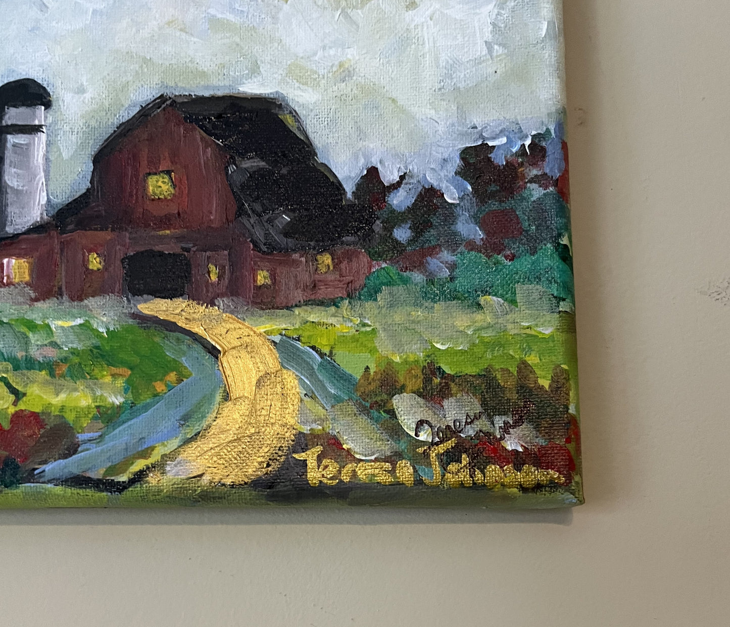 Farm Home 8x10" original Acrylic painting