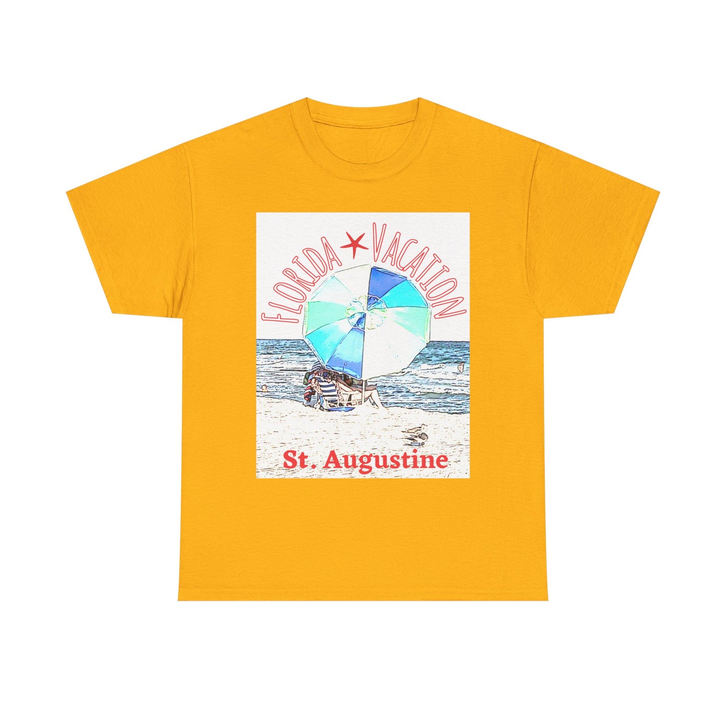 Florida Vacation St. Augustine- Amazing Unisex Heavy Cotton Tee