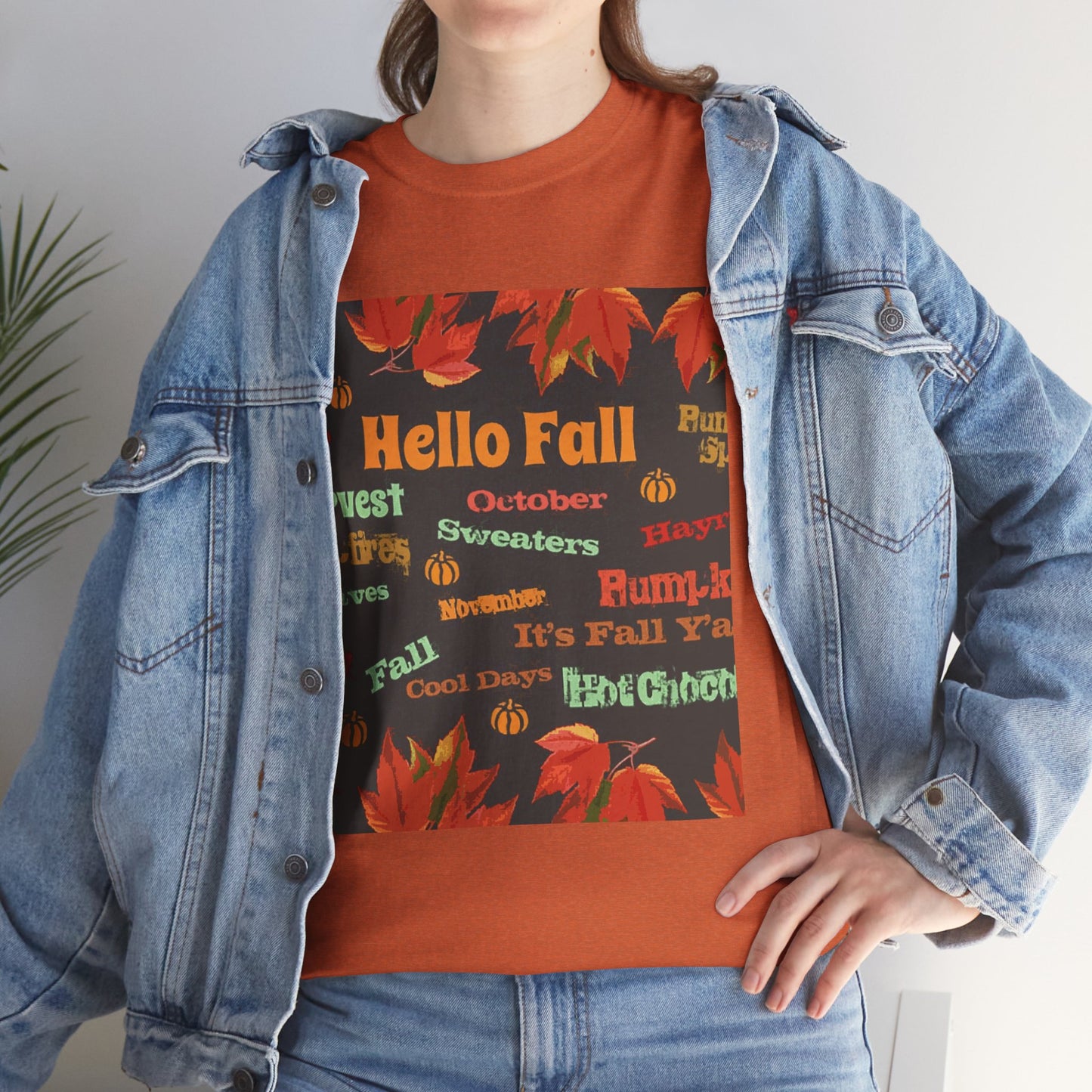 Hello Fall - Amazing Unisex Heavy Cotton Short Sleeve Tee Shirts!