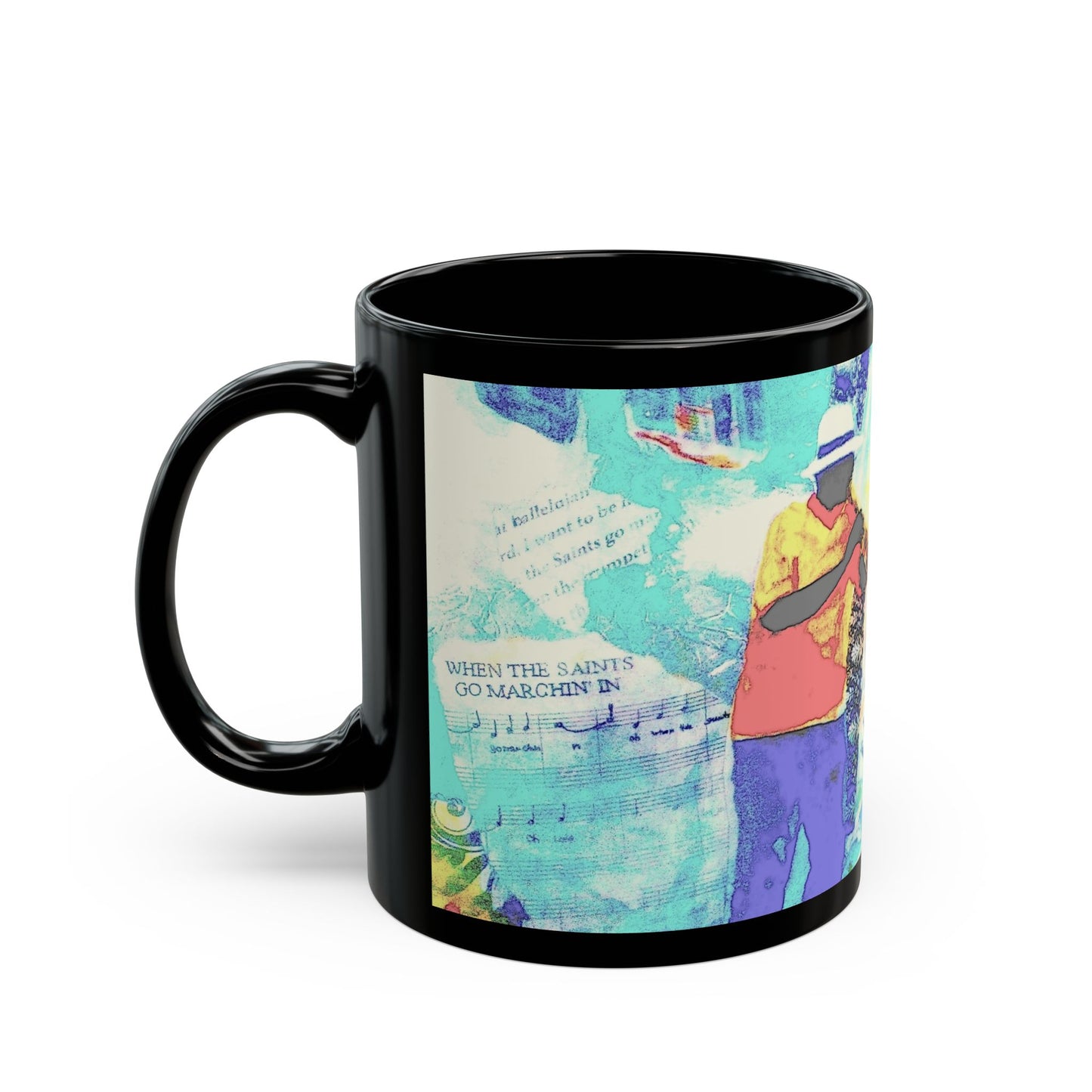 Jazz in Savannah - 11 oz or 15 oz Ceramic Black Mugs