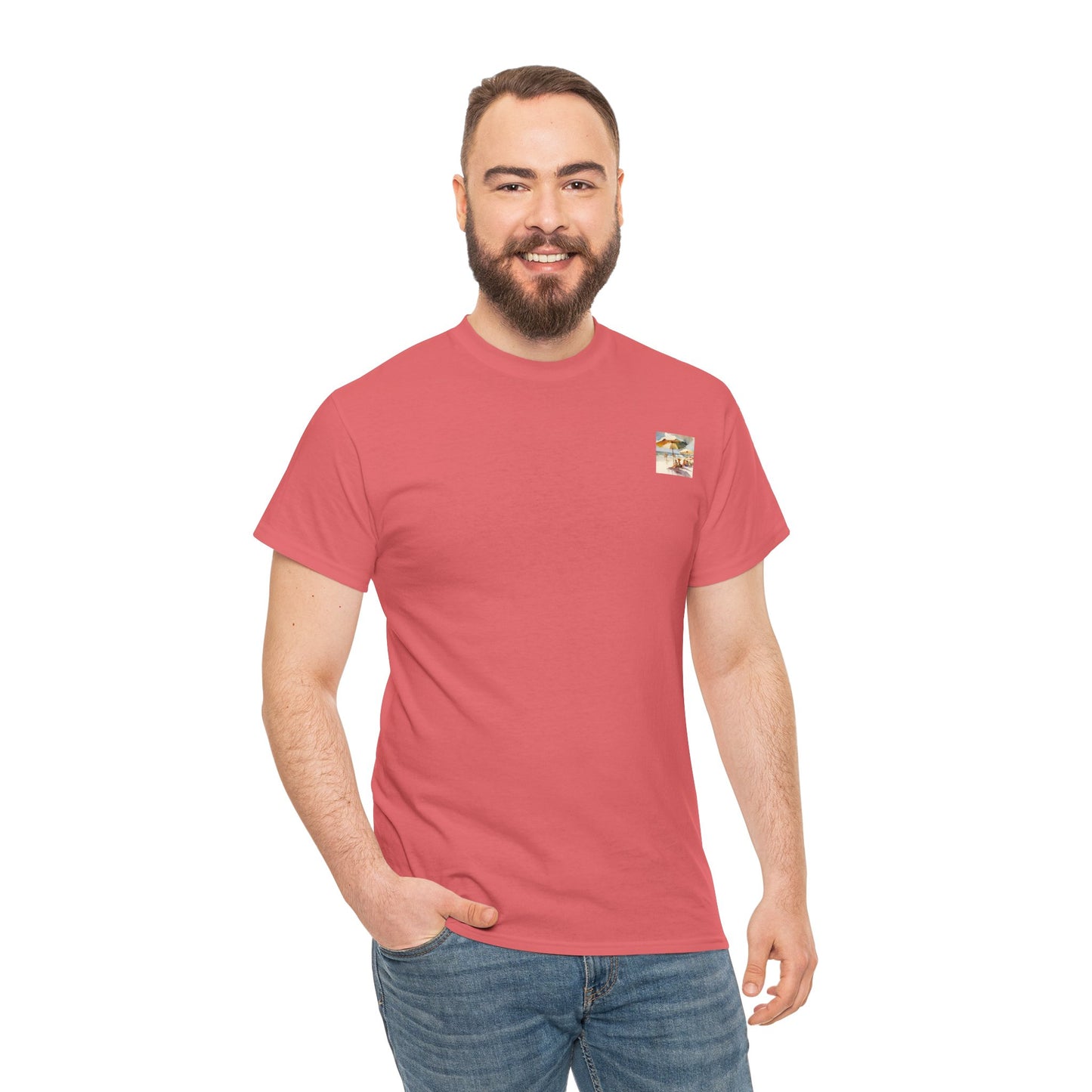 At the Beach Amazing Unisex Heavy Cotton Short Sleeve Tee Shirts!