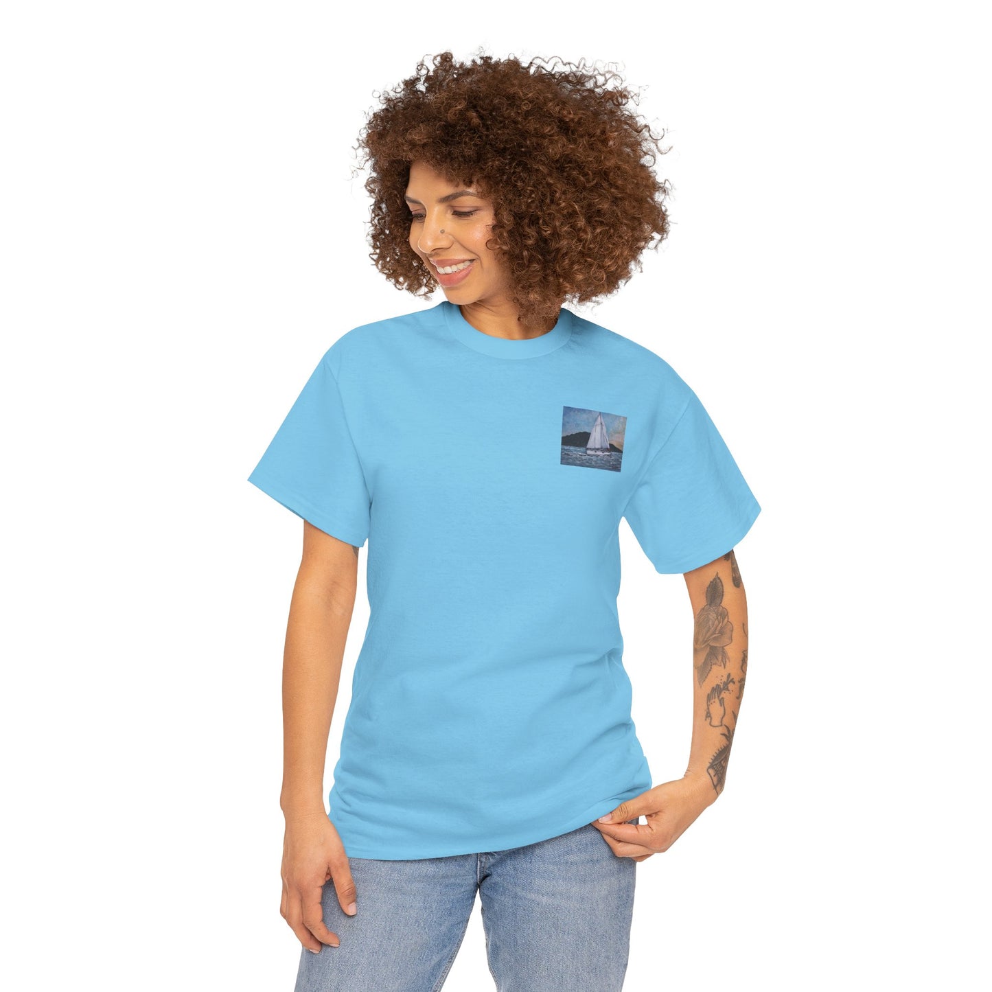 Smoothly Sailing - Amazing Unisex Heavy Cotton Short Sleeve Tee Shirts!