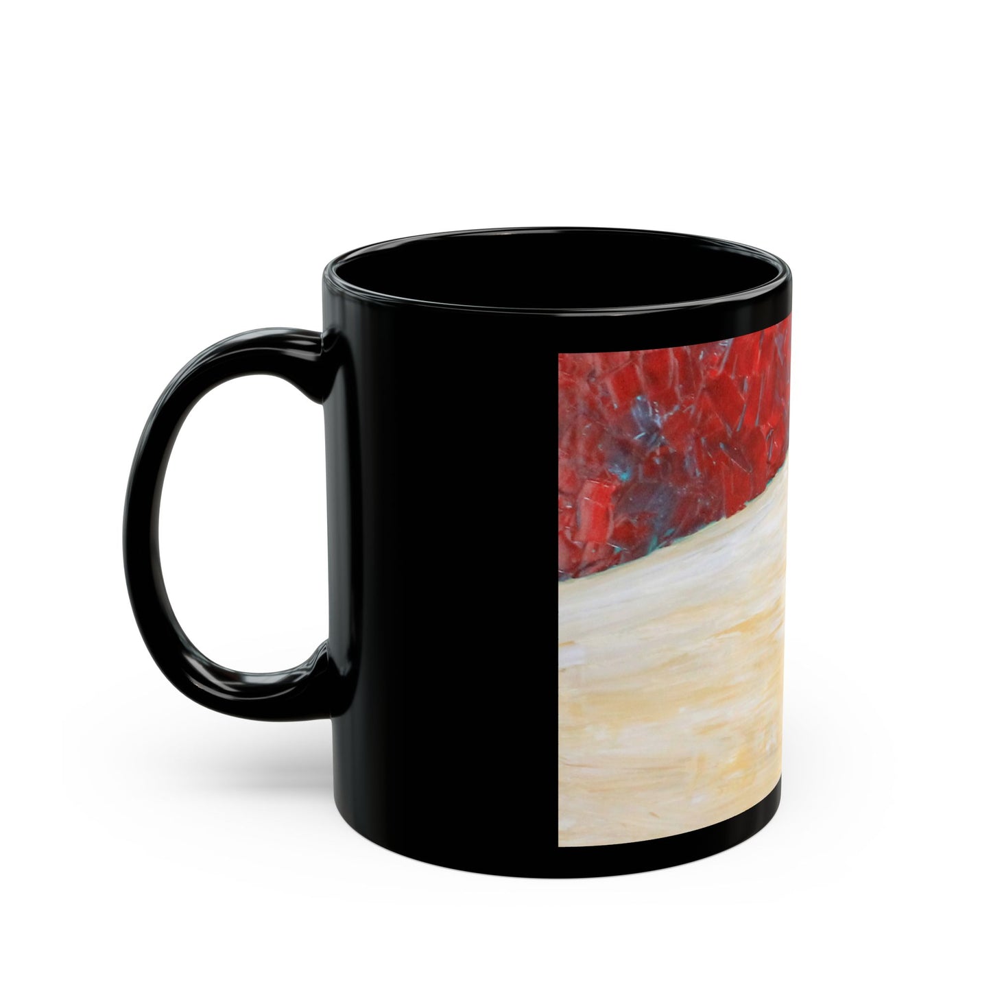 Playful Puppy - 11 oz or 15 oz Ceramic Black Mugs