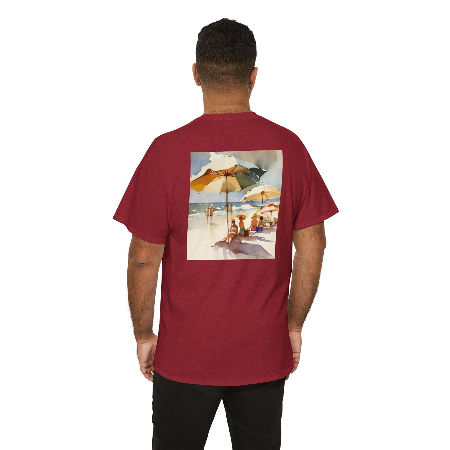 At the Beach Amazing Unisex Heavy Cotton Short Sleeve Tee Shirts!