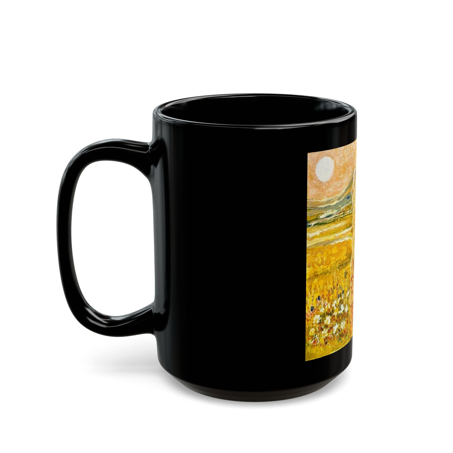 Queen of Summer - 11 oz or 15 oz Ceramic Black Mugs