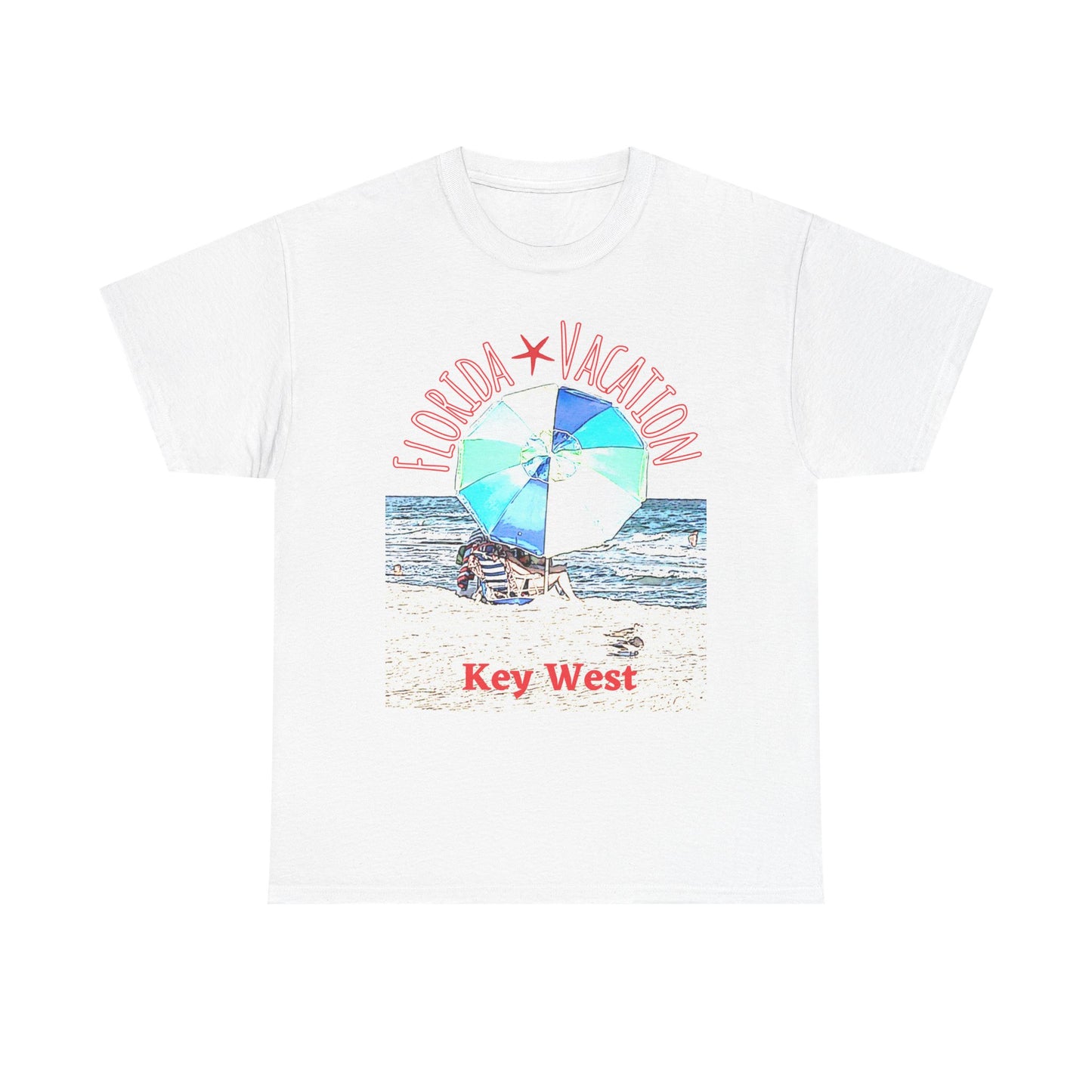 Florida Vacation Key West - Amazing Unisex Heavy Cotton Tee
