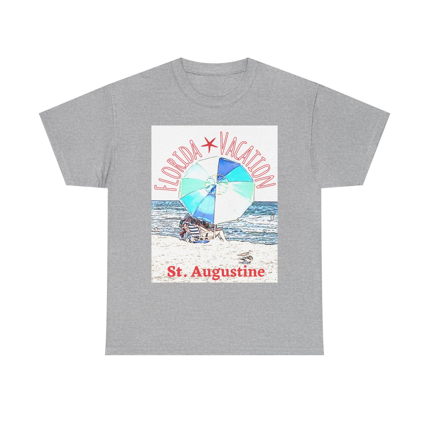 Florida Vacation St. Augustine- Amazing Unisex Heavy Cotton Tee