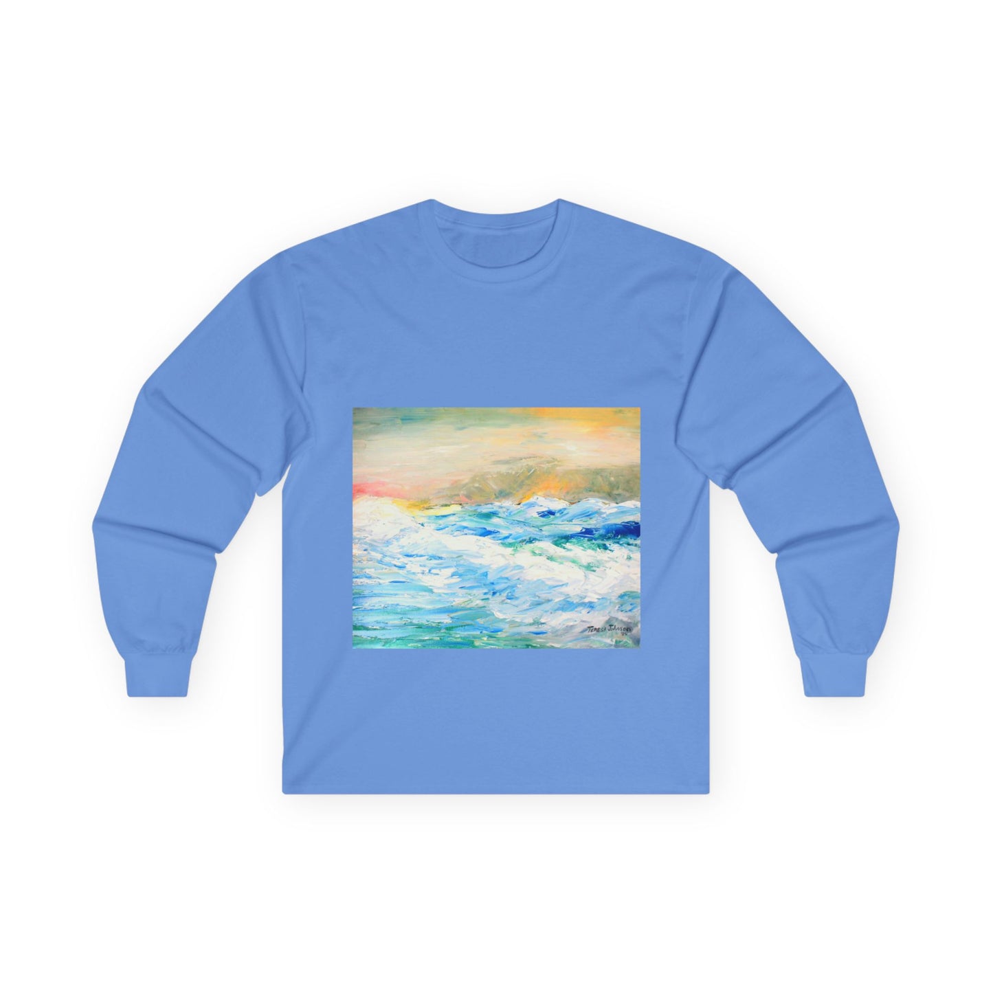 "God is Stirring the Sea" Long Sleeve Casual Unisex Tee Shirt
