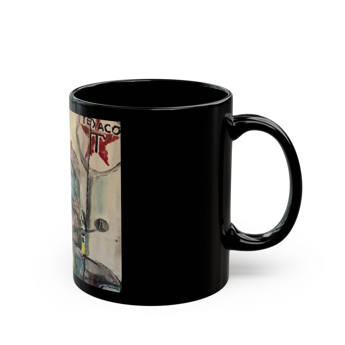 The Texico Sign- 11 oz or 15 oz Ceramic Black Mugs