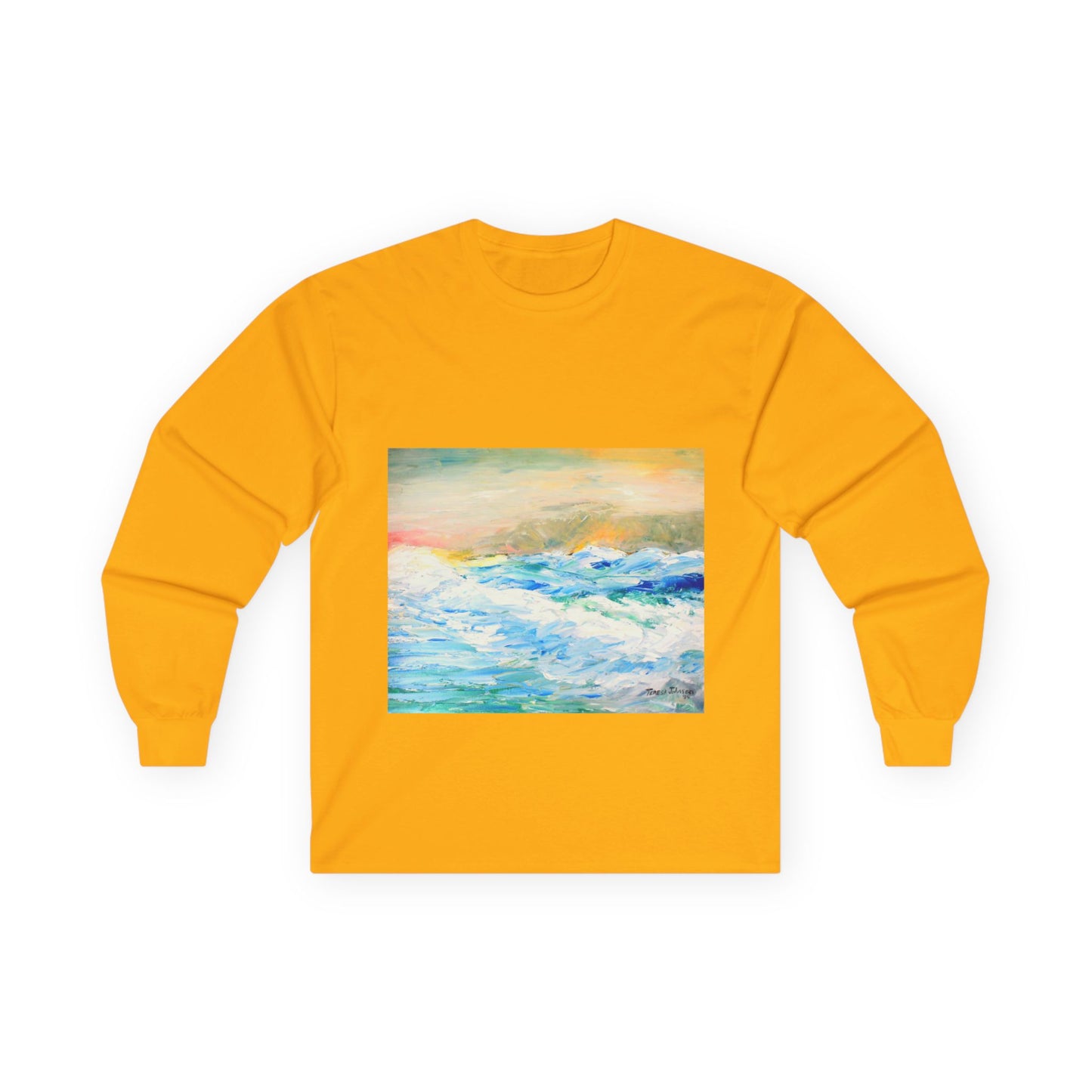 "God is Stirring the Sea" Long Sleeve Casual Unisex Tee Shirt