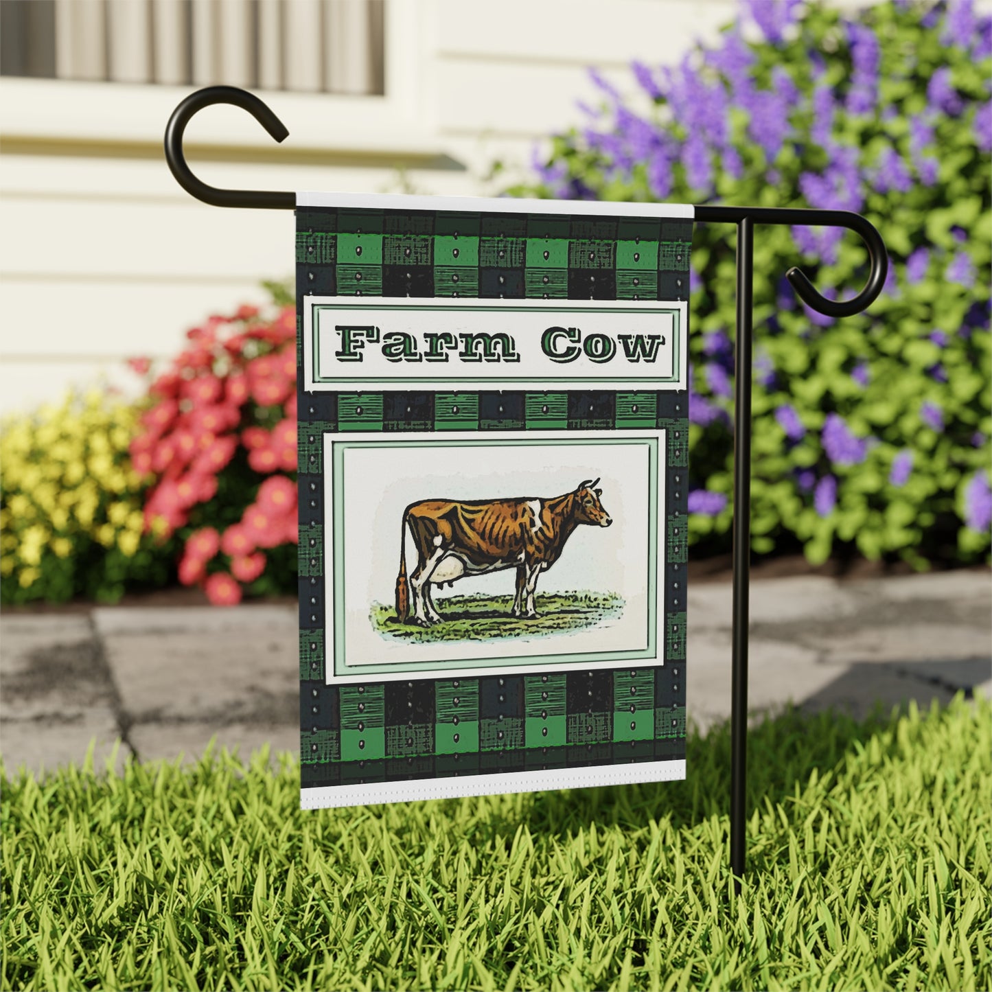 Farm Cow. Garden & House Banner