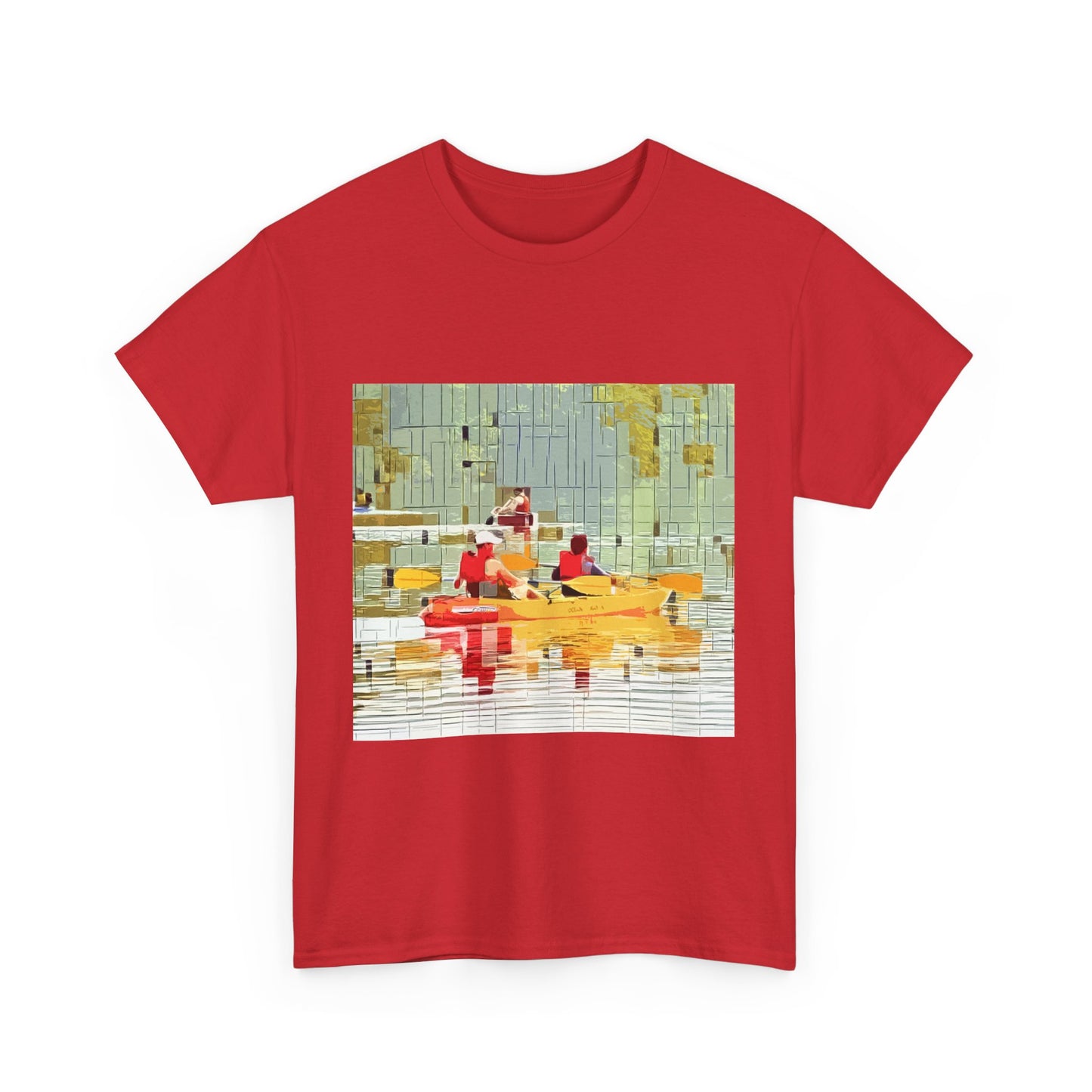 Kayak in the River - Amazing Unisex Heavy Cotton Tee