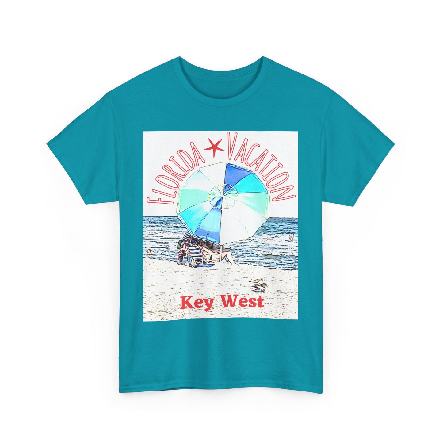Florida Vacation Key West - Amazing Unisex Heavy Cotton Tee
