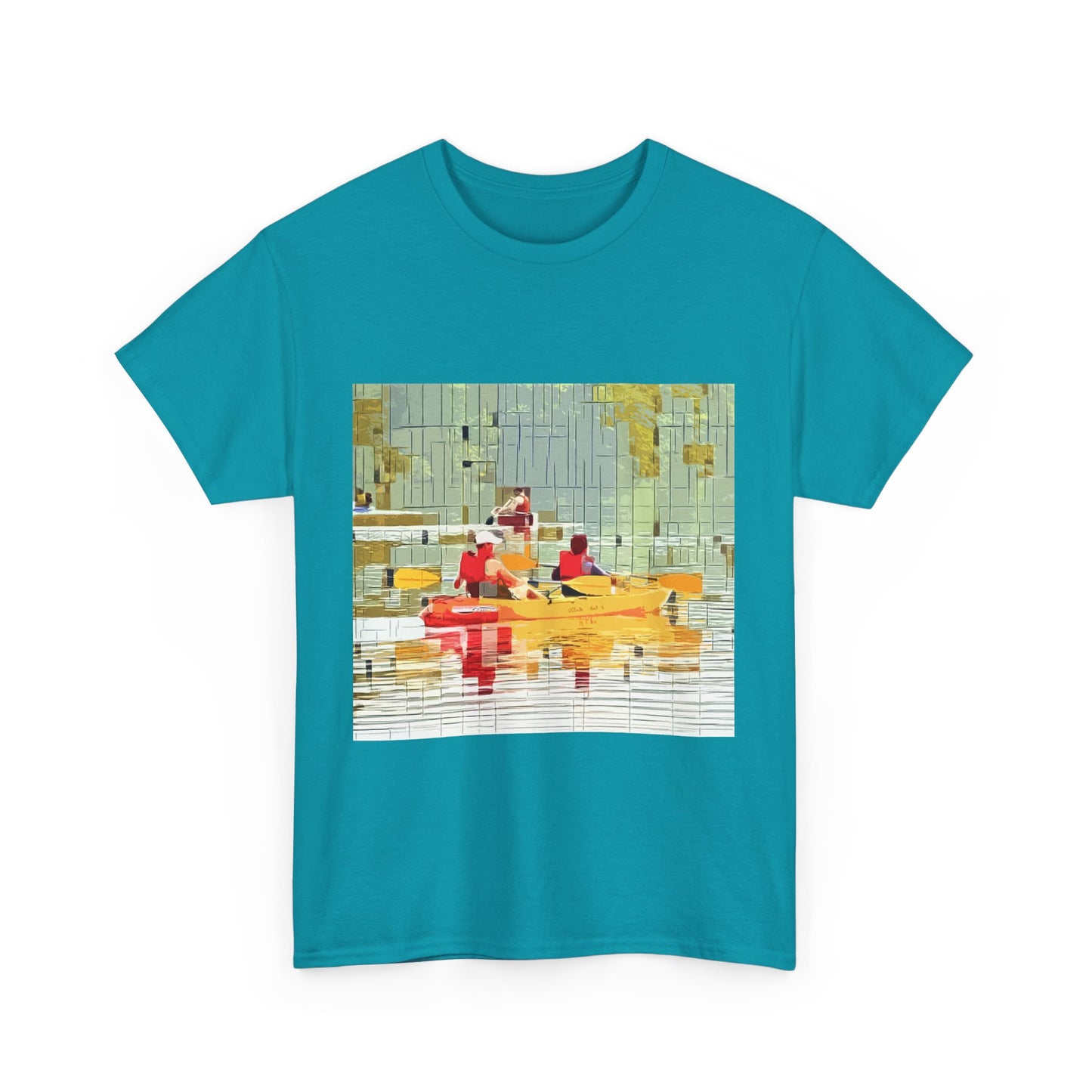 Kayak in the River - Amazing Unisex Heavy Cotton Tee