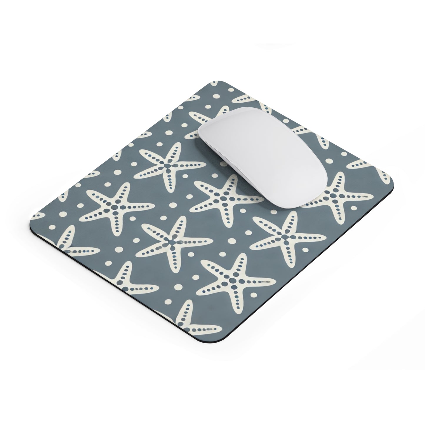 Modern White Starfishes Mousepad