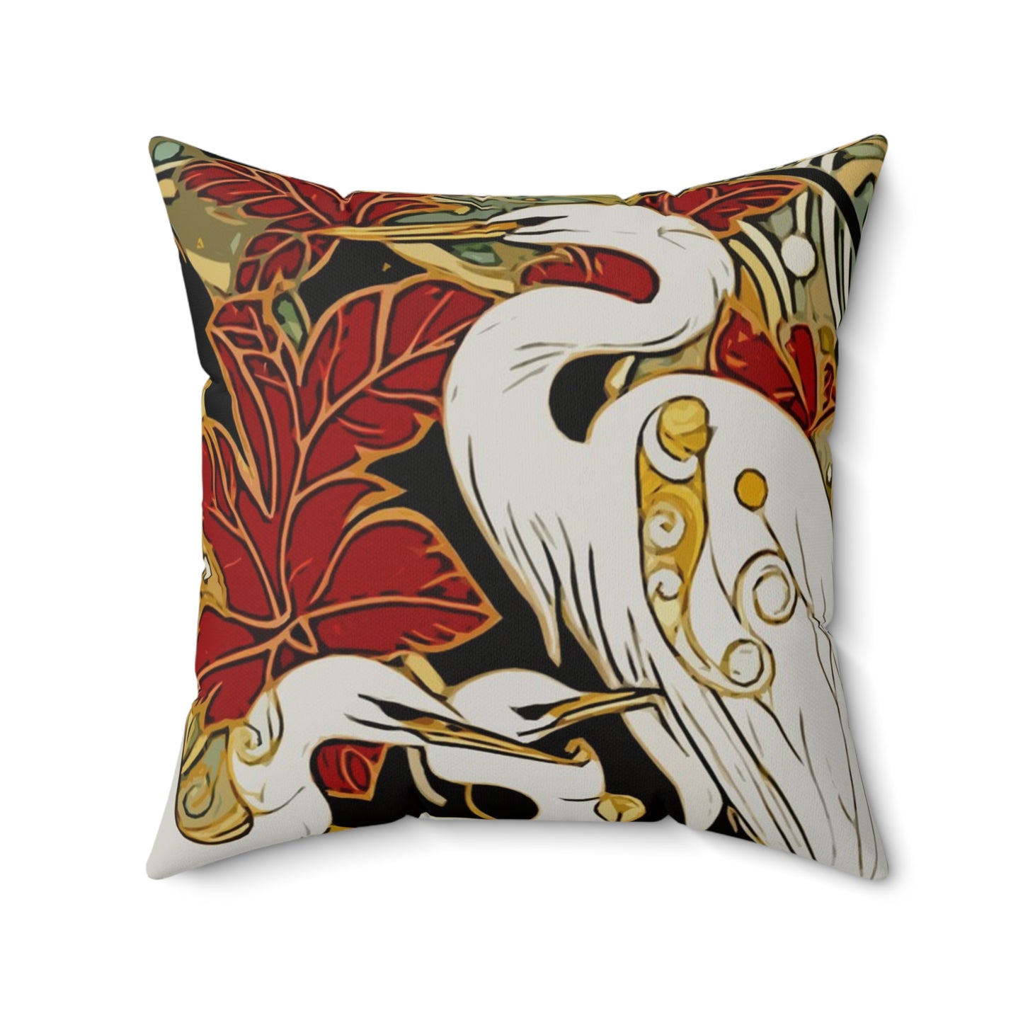 Gorgeous Birds Faux Suede Square Pillow