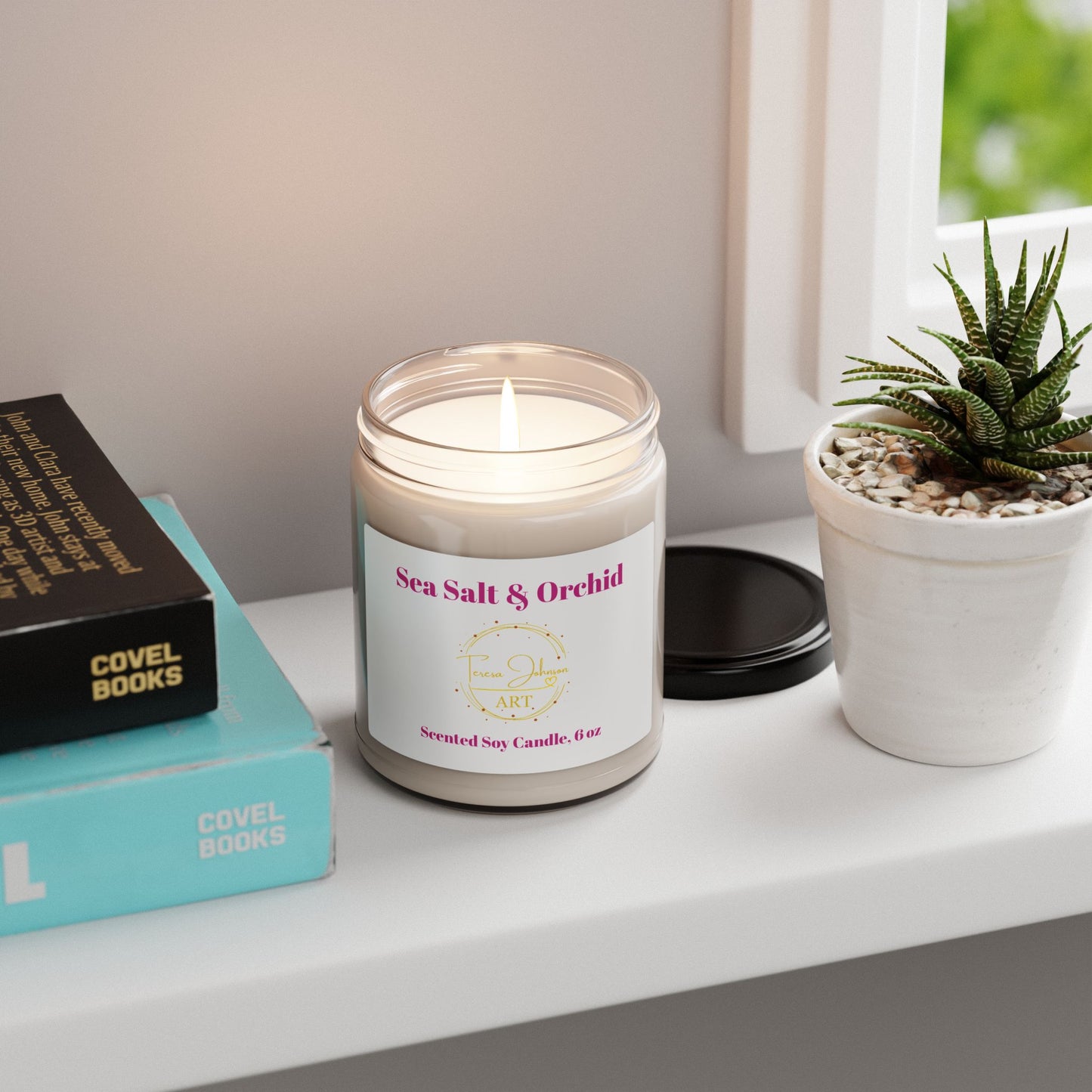Sea Salt & Orchid - Scented Soy Candle, 9oz