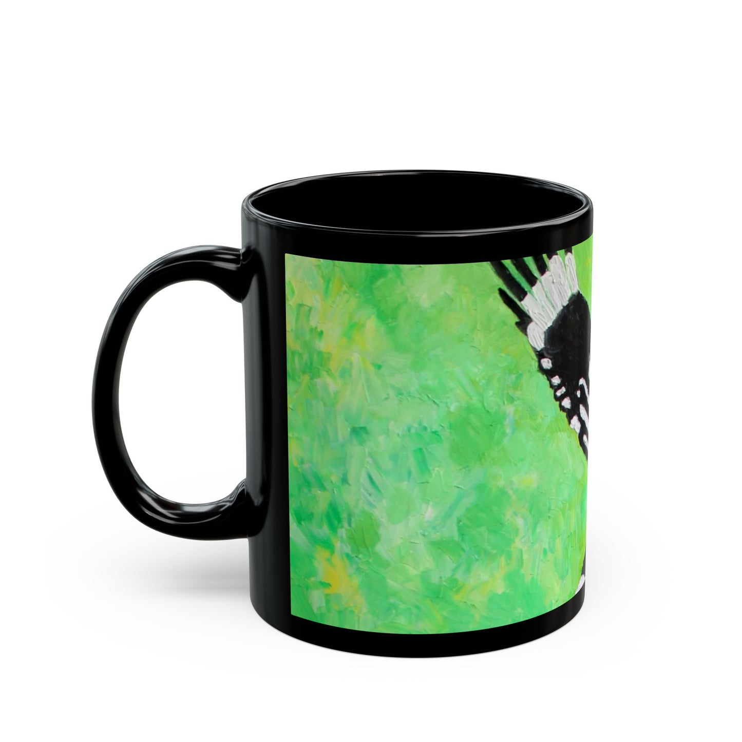 Hoopoe Bird- 11 oz or 15 oz Ceramic Black Mugs