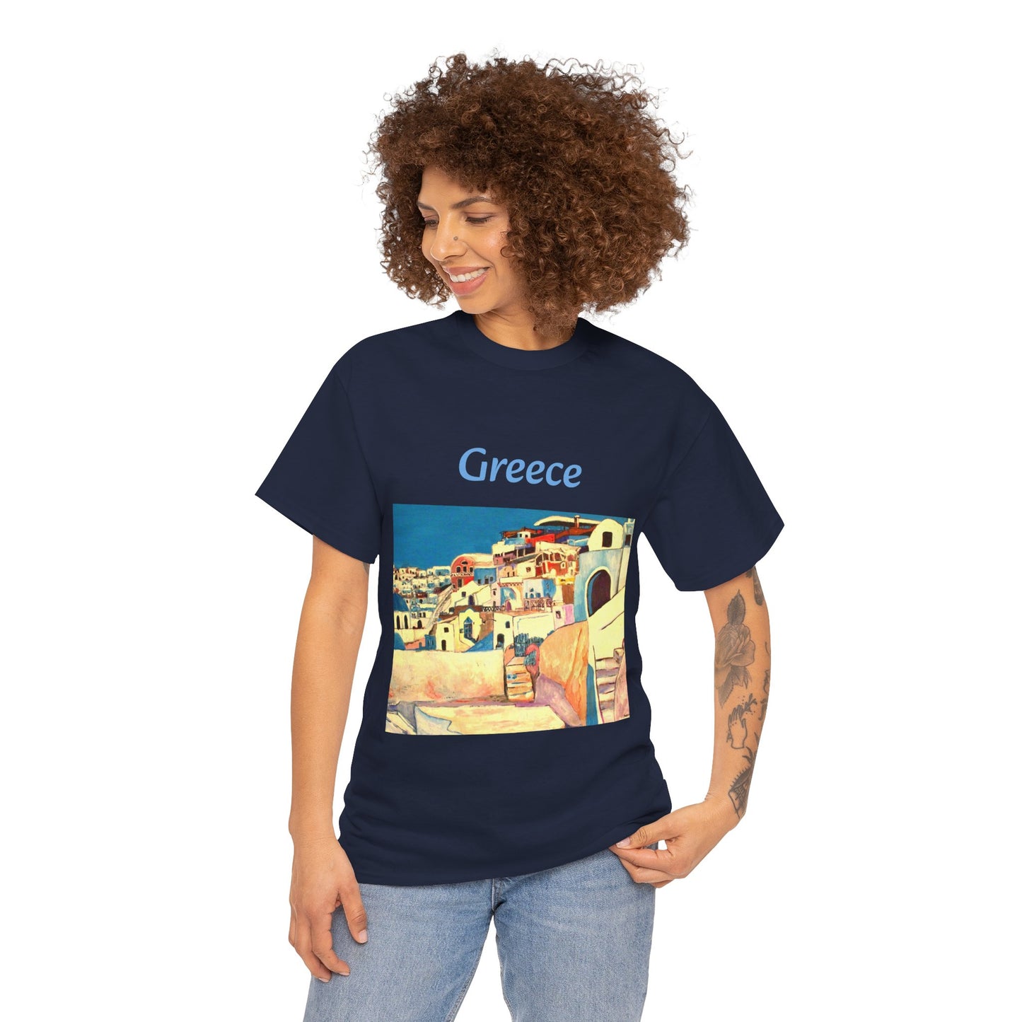 Greece - Amazing Unisex Heavy Cotton Short Sleeve Tee Shirts!