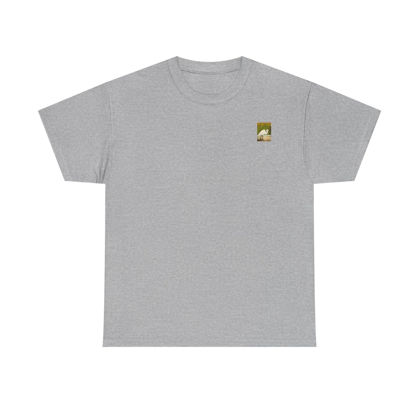 White Egret- Amazing Unisex Heavy Cotton Short Sleeve Tee Shirts!