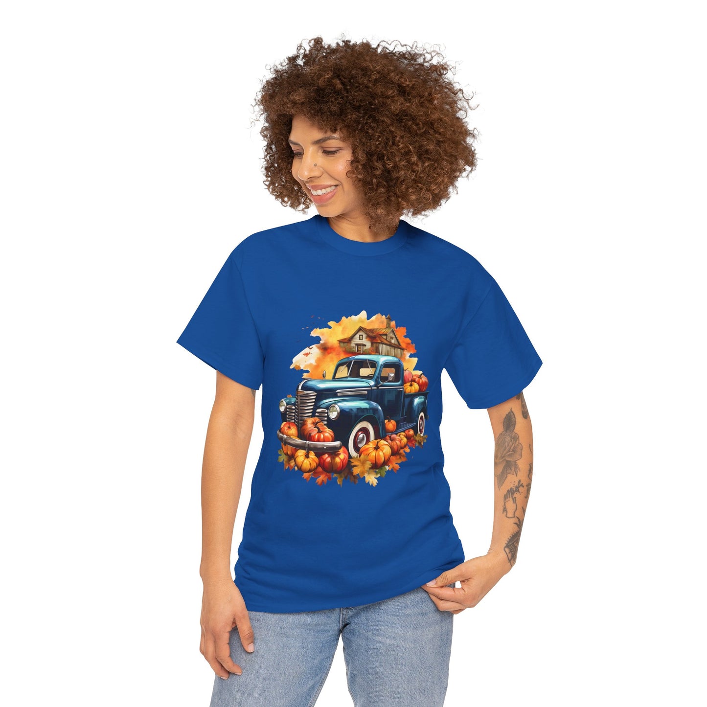 Fall Truck -Amazing Unisex Heavy Cotton Short Sleeve Tee Shirts!