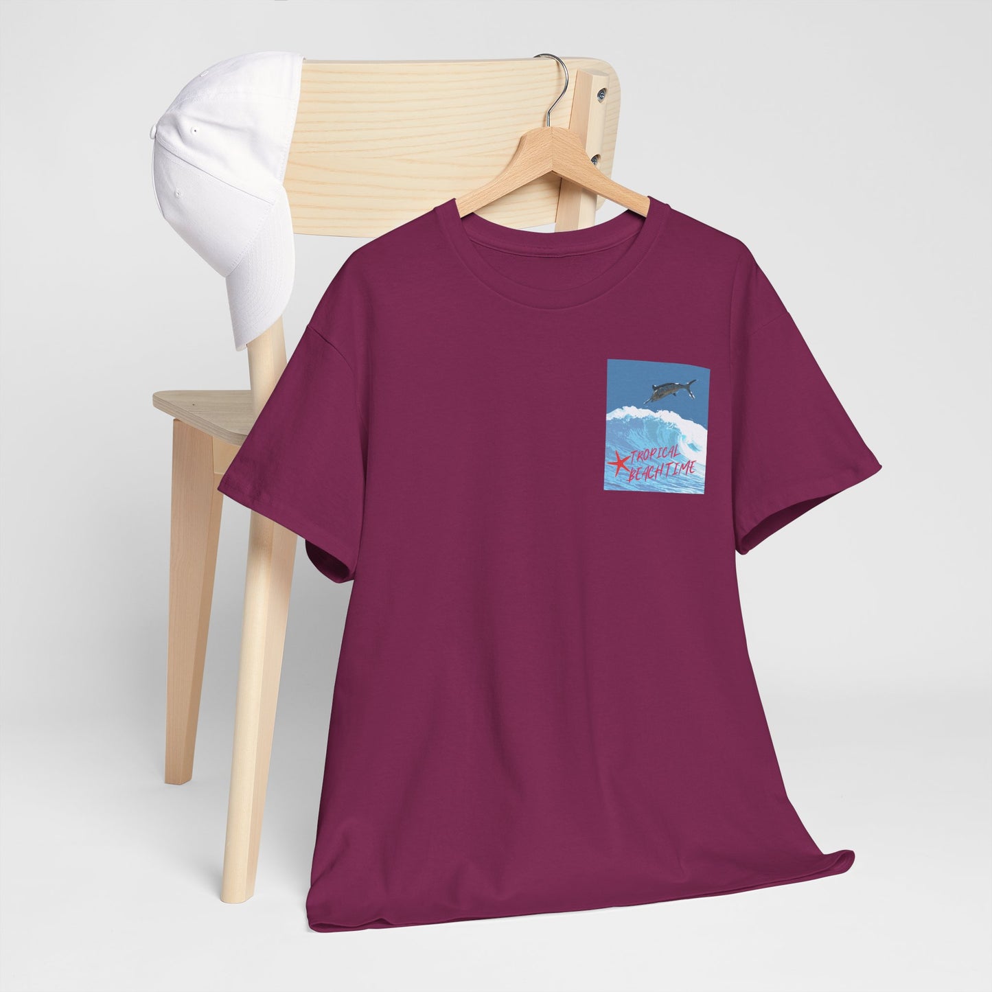 Tropical Beach Time - Amazing Unisex Heavy Cotton Tee