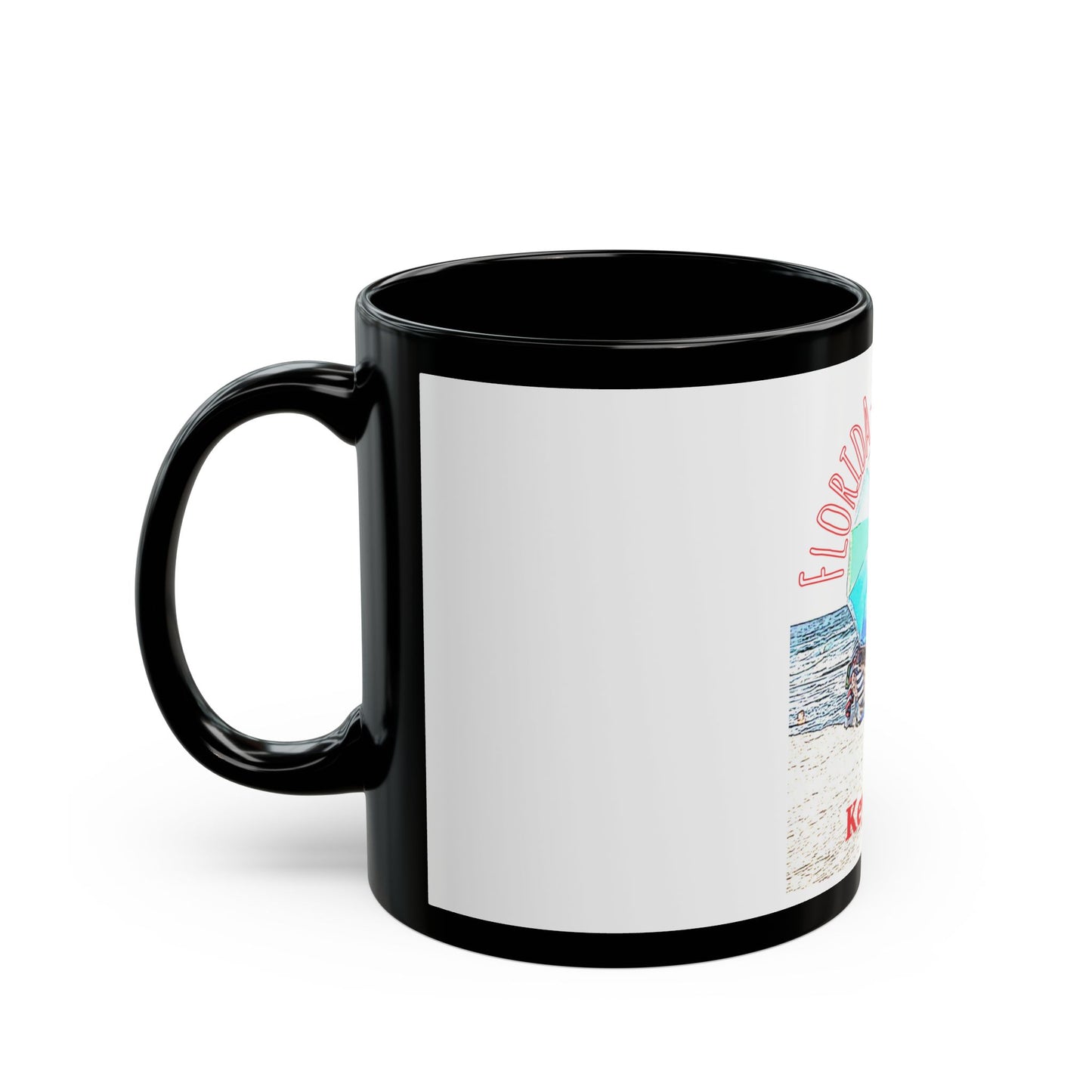 Florida Vacation Key West - 11 oz or 15 oz Ceramic Black Mugs