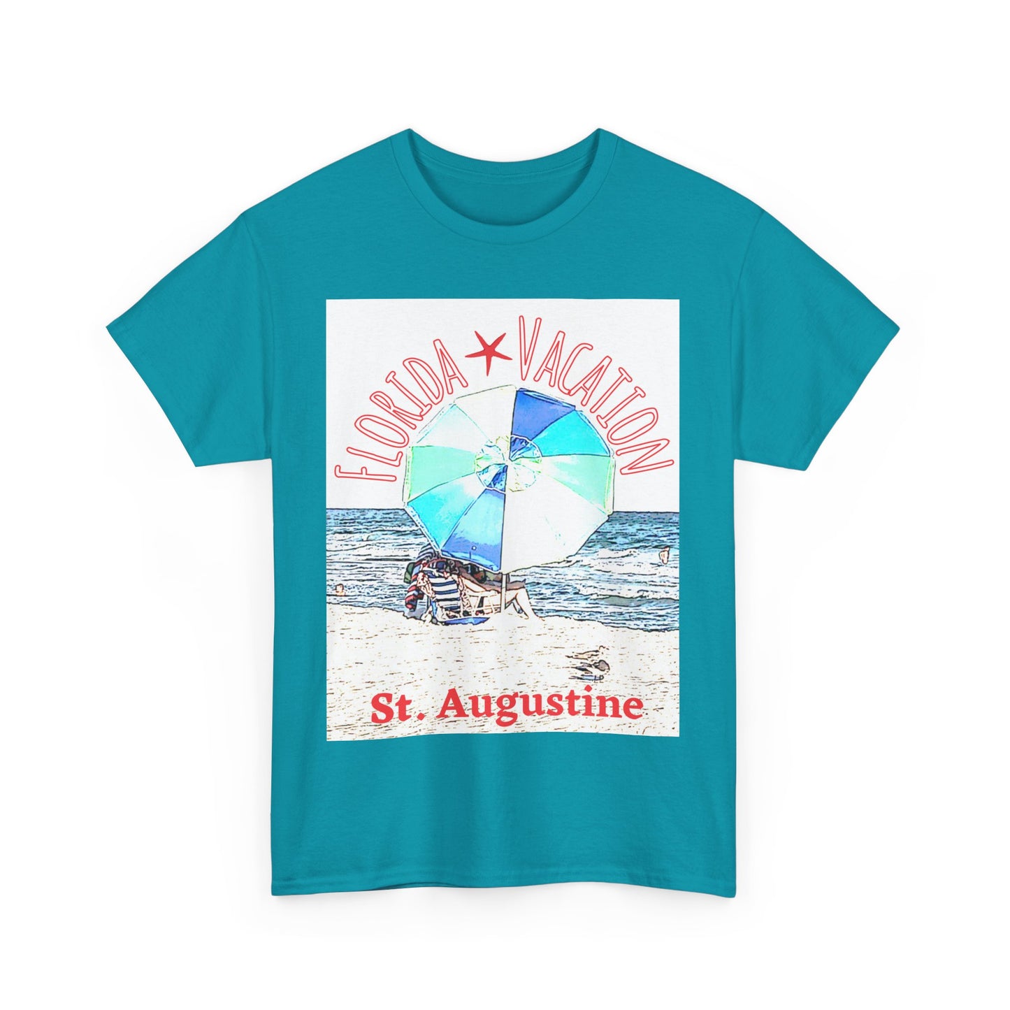 Florida Vacation St. Augustine- Amazing Unisex Heavy Cotton Tee