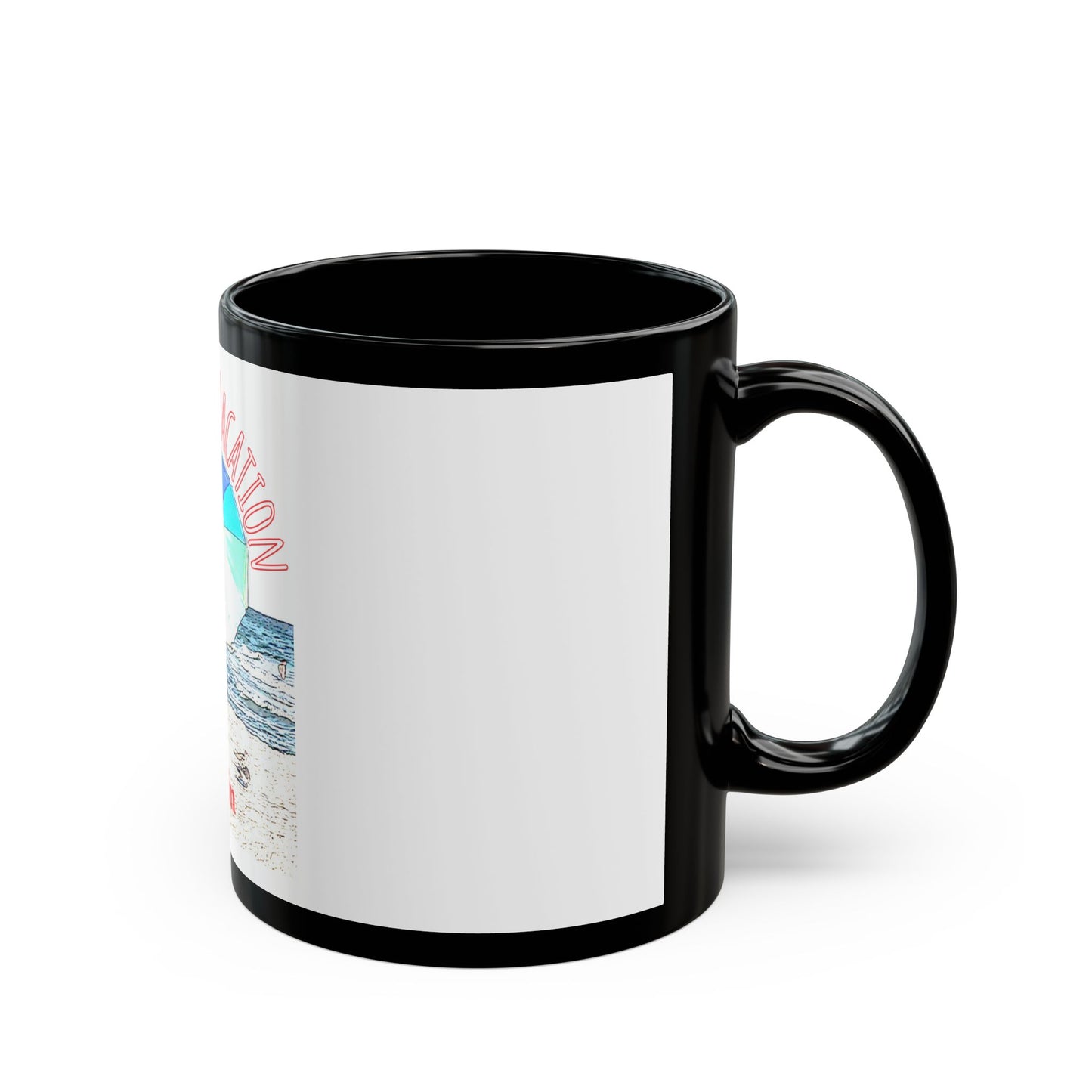 Florida Vacation - Destin - 11 oz or 15 oz Ceramic Black Mugs