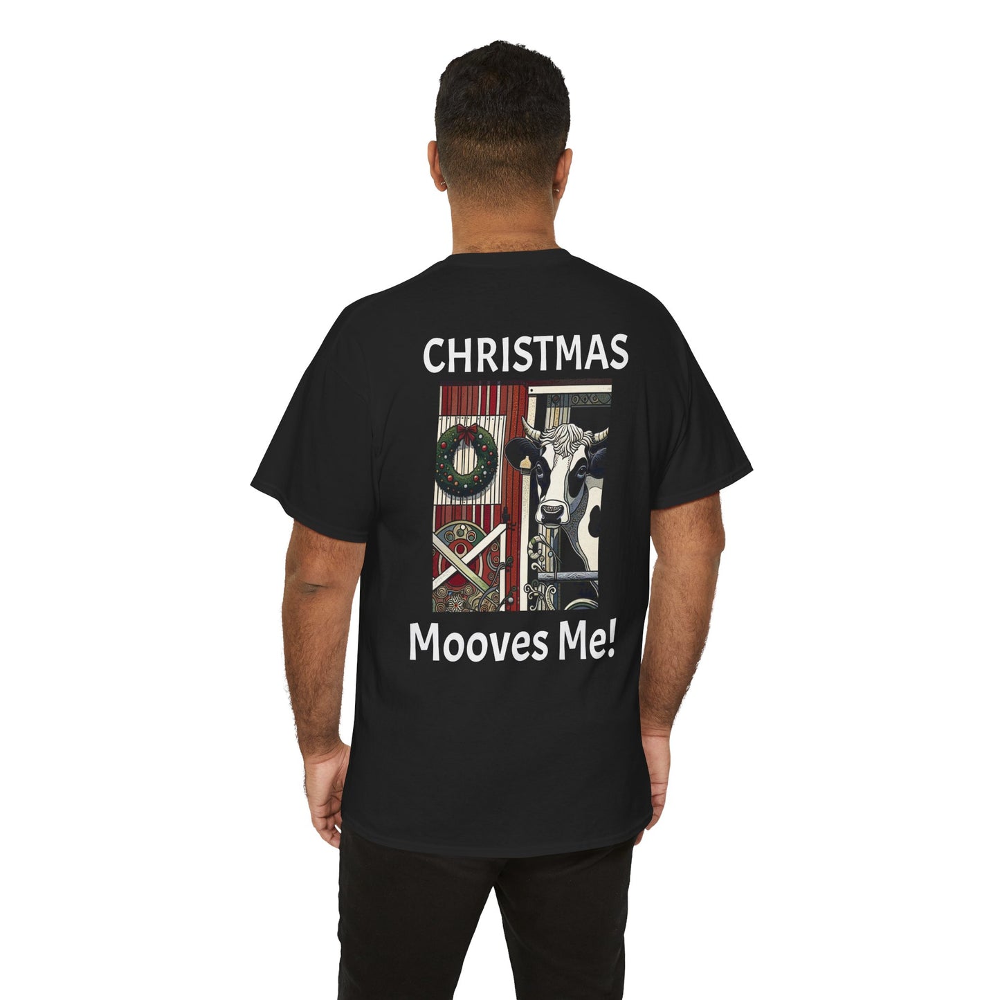 Christmas Mooves Me -Amazing Unisex Heavy Cotton Short Sleeve Tee Shirts!