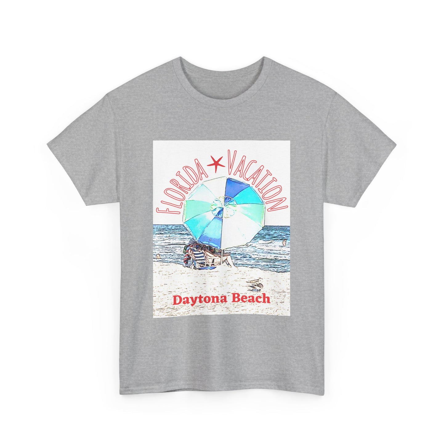 Florida Vacation Daytona Beach - Amazing Unisex Heavy Cotton Tee