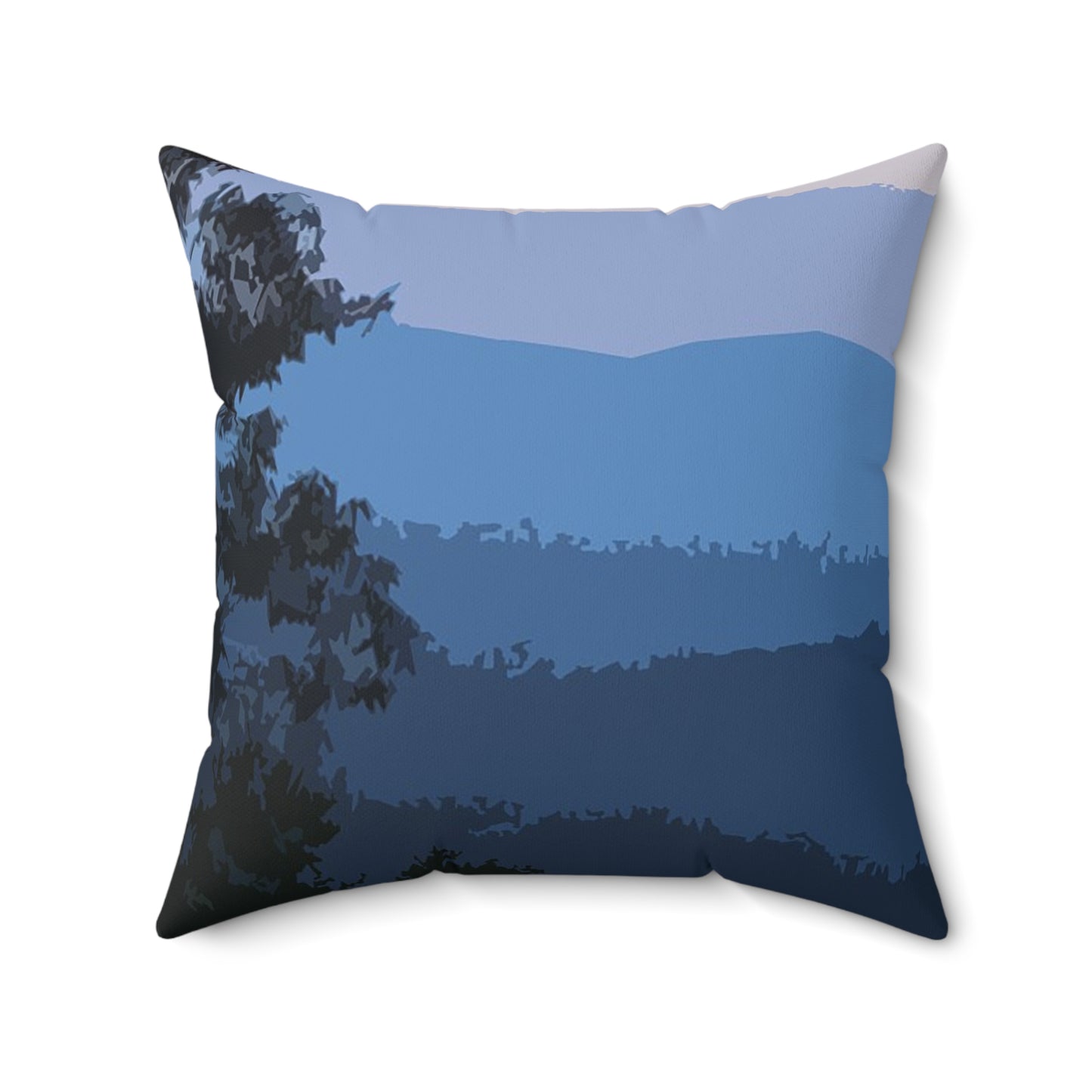 Sunset in the Mountains Faux Suede Square Pillow