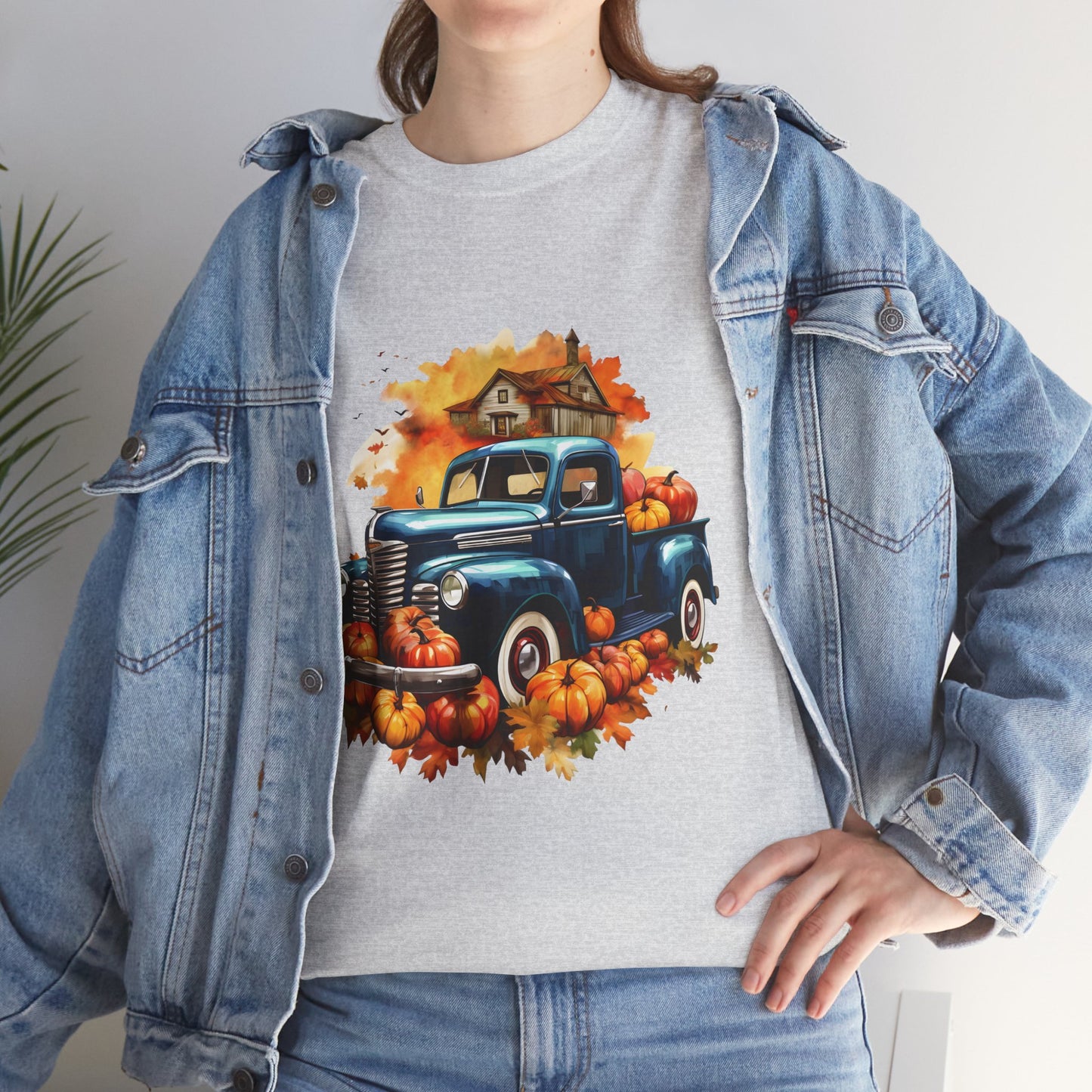 Fall Truck -Amazing Unisex Heavy Cotton Short Sleeve Tee Shirts!