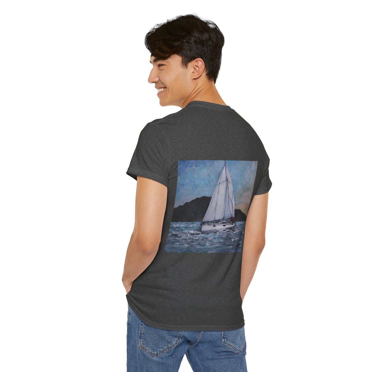 Smoothly Sailing - Amazing Unisex Heavy Cotton Short Sleeve Tee Shirts!