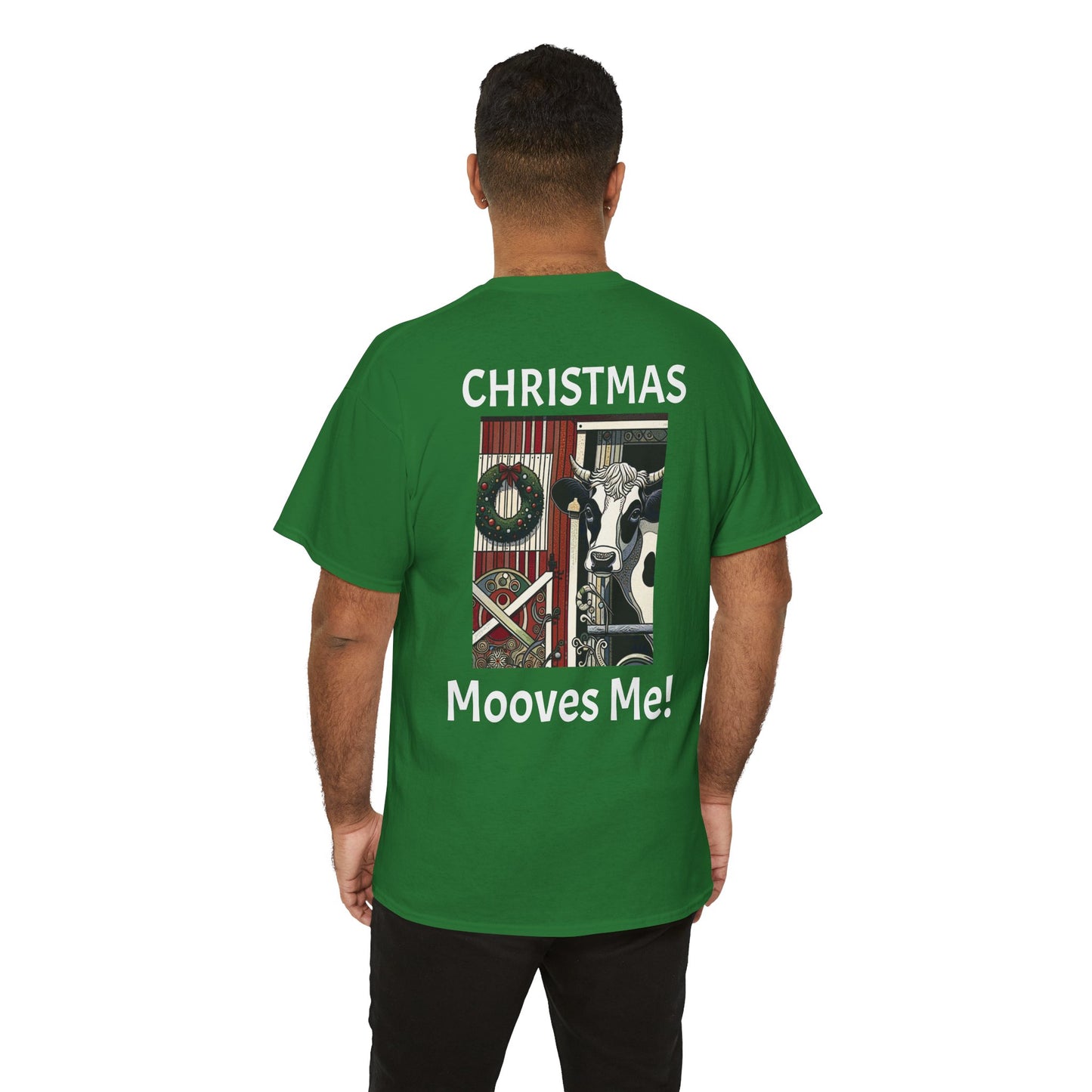 Christmas Mooves Me -Amazing Unisex Heavy Cotton Short Sleeve Tee Shirts!