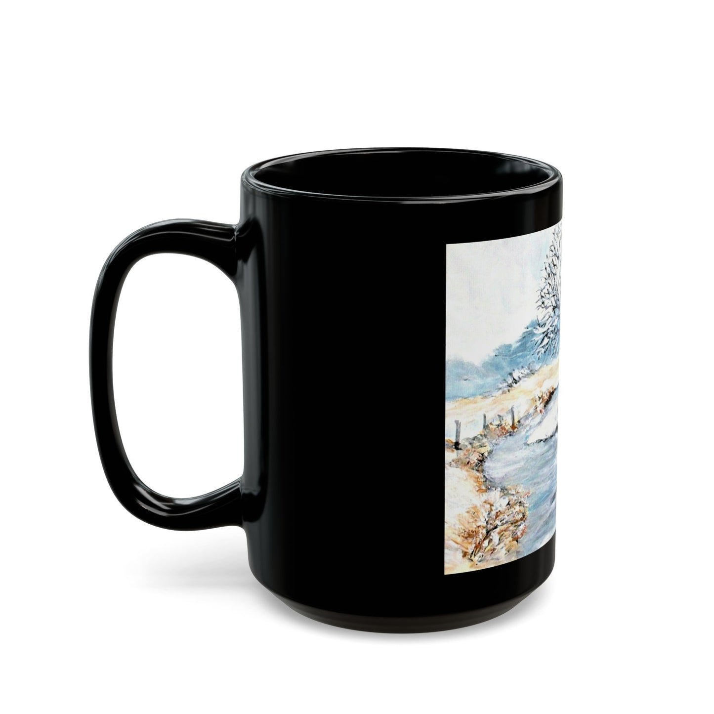 Watson Creek- 11 oz or 15 oz Ceramic Black Mugs