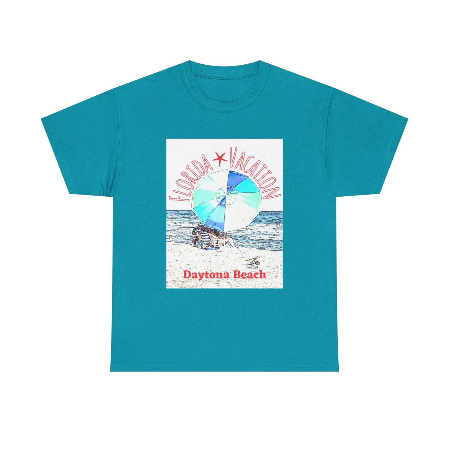 Florida Vacation Daytona Beach - Amazing Unisex Heavy Cotton Tee