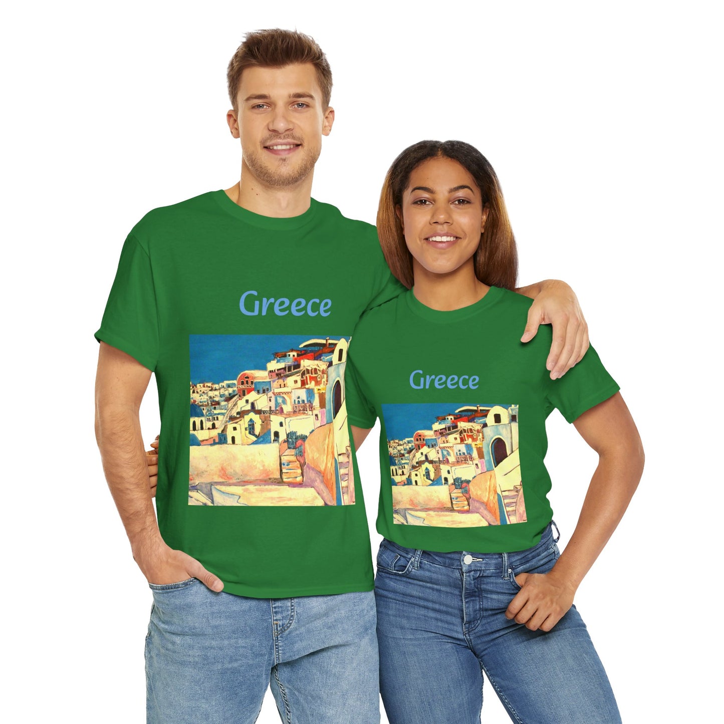 Greece - Amazing Unisex Heavy Cotton Short Sleeve Tee Shirts!