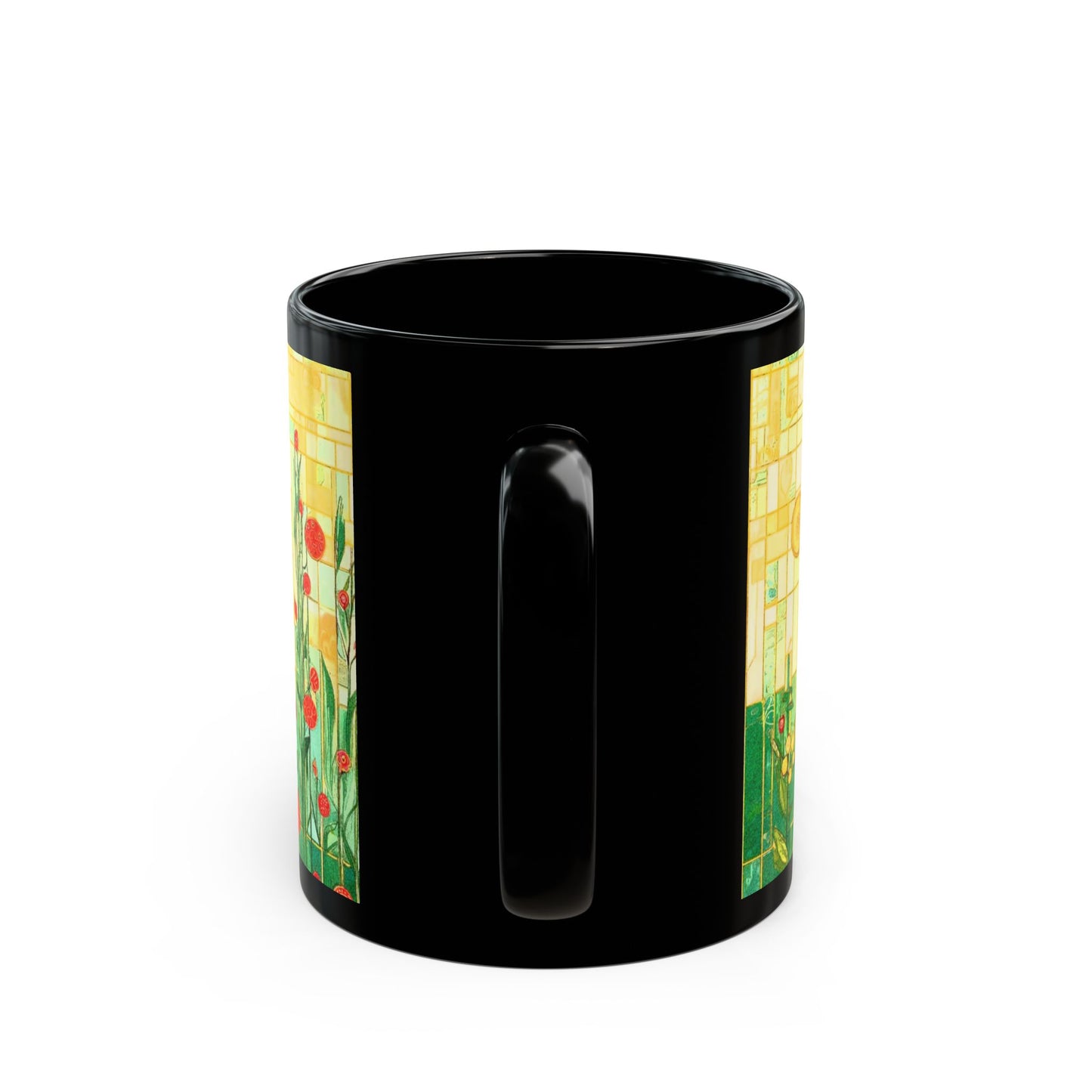 The Queen of Spring - 11 oz or 15 oz Ceramic Black Mugs- 11 oz or 15 oz Ceramic Black Mugs
