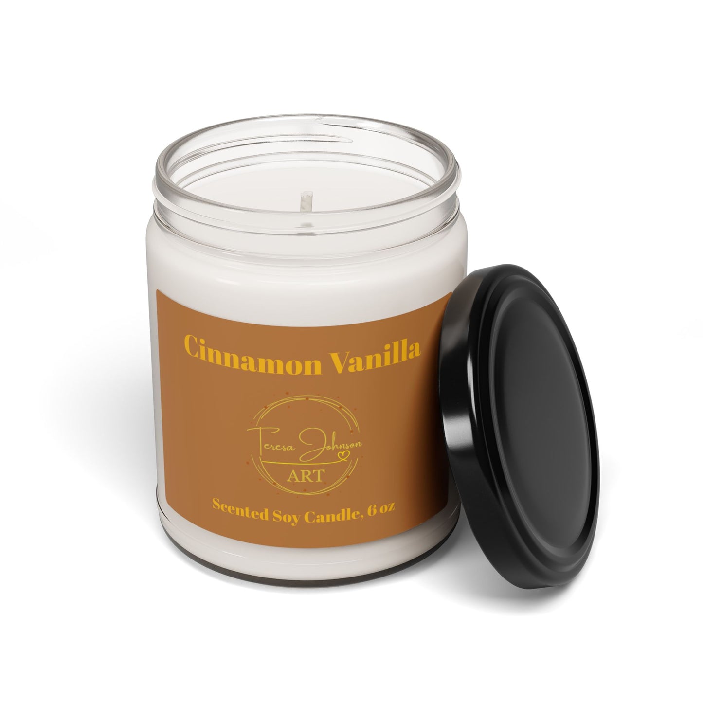 Cinnamon Vanilla- Scented Soy Candle, 9oz