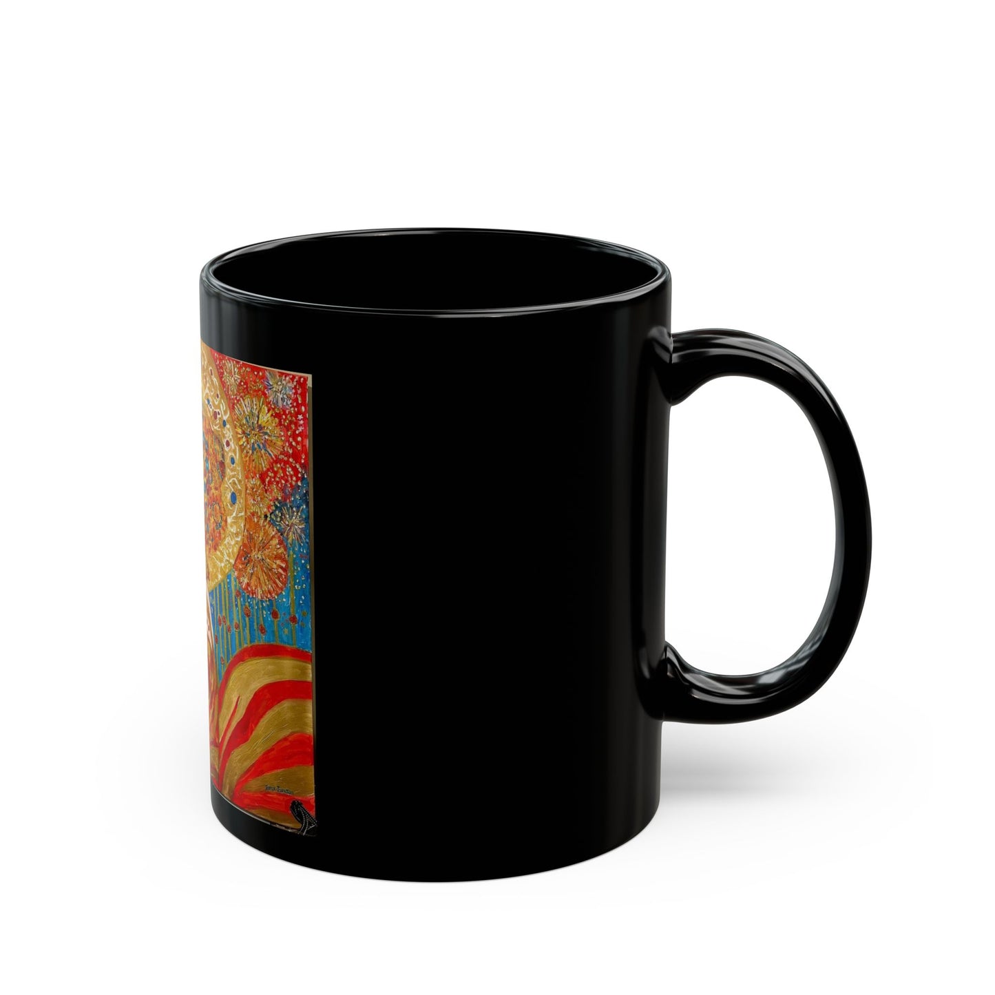Miss Libery - 11 oz or 15 oz Ceramic Black Mugs