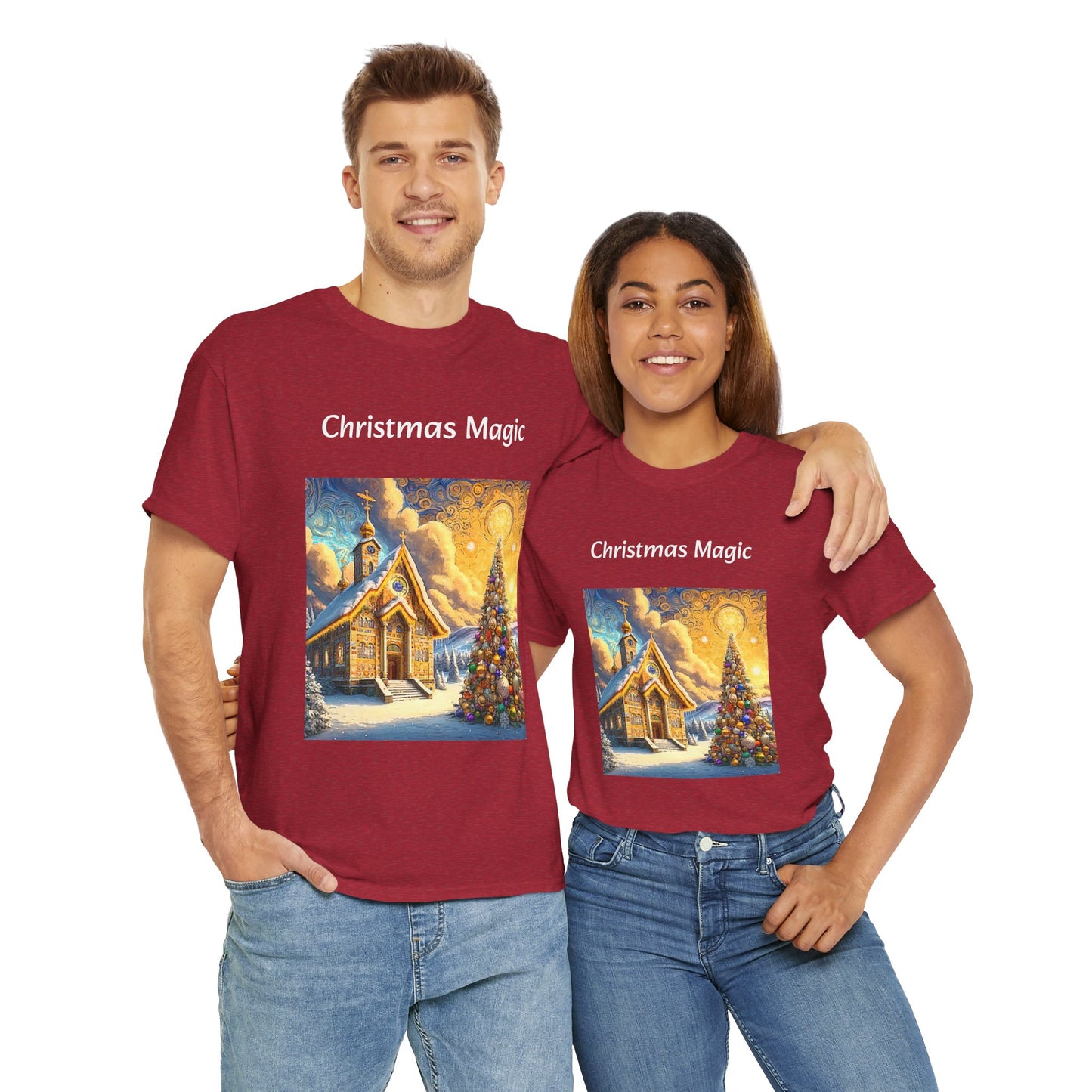 Magic Christmas Amazing Unisex Heavy Cotton Short Sleeve Tee Shirts!