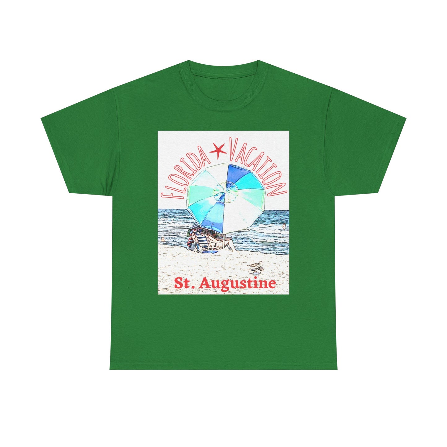 Florida Vacation St. Augustine- Amazing Unisex Heavy Cotton Tee