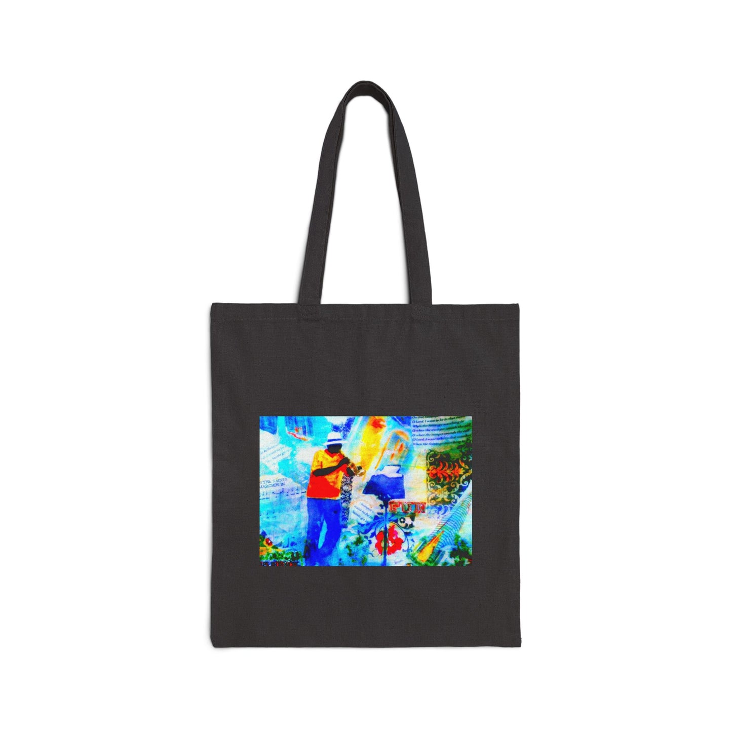 "Jazz in Savannah" Stylish Cotton Canvas Tote Bag