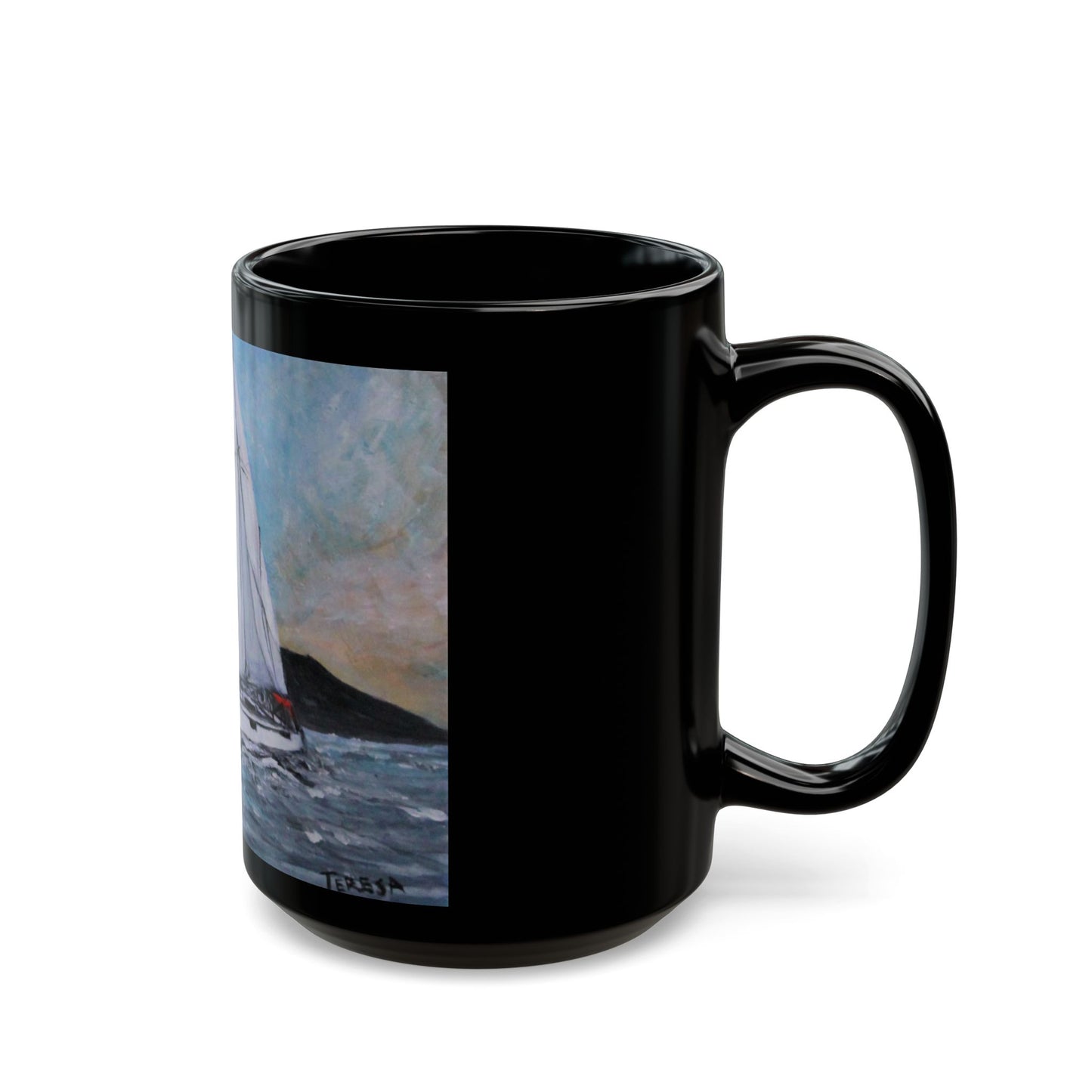 Smoothly Sailing- 11 oz or 15 oz Ceramic Black Mugs