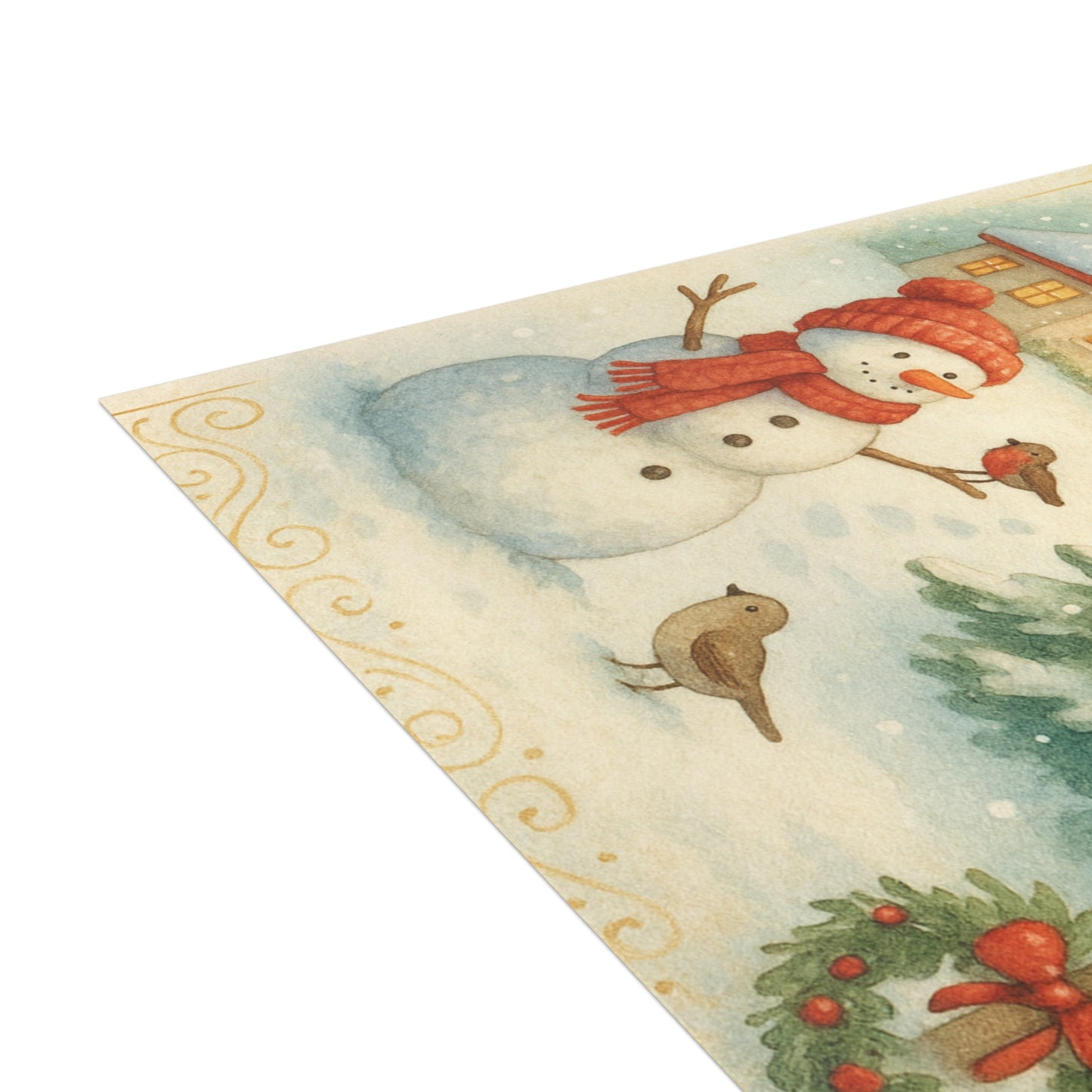 Snowman Merry Christmas Postcard Bundles (envelopes not included)