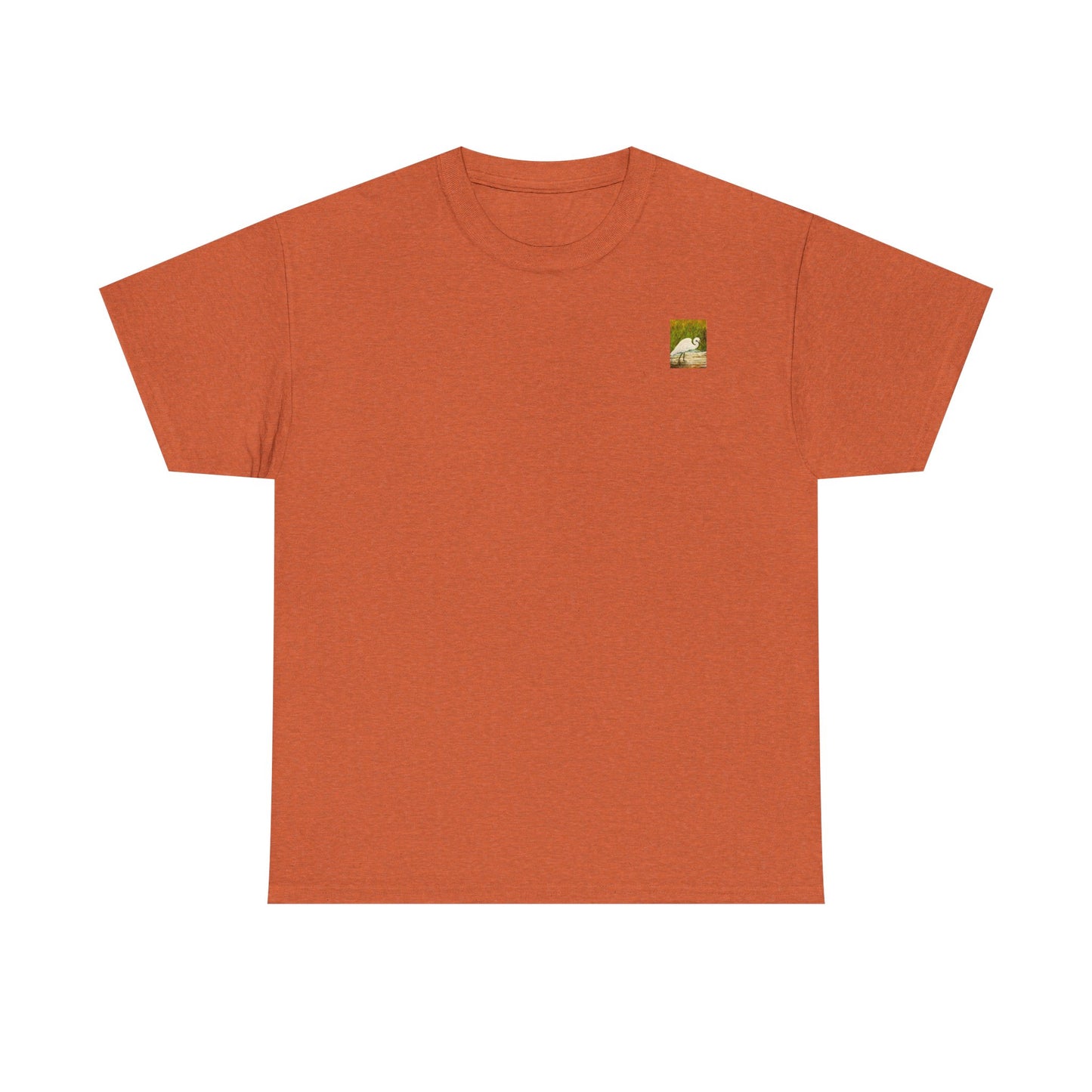 White Egret- Amazing Unisex Heavy Cotton Short Sleeve Tee Shirts!