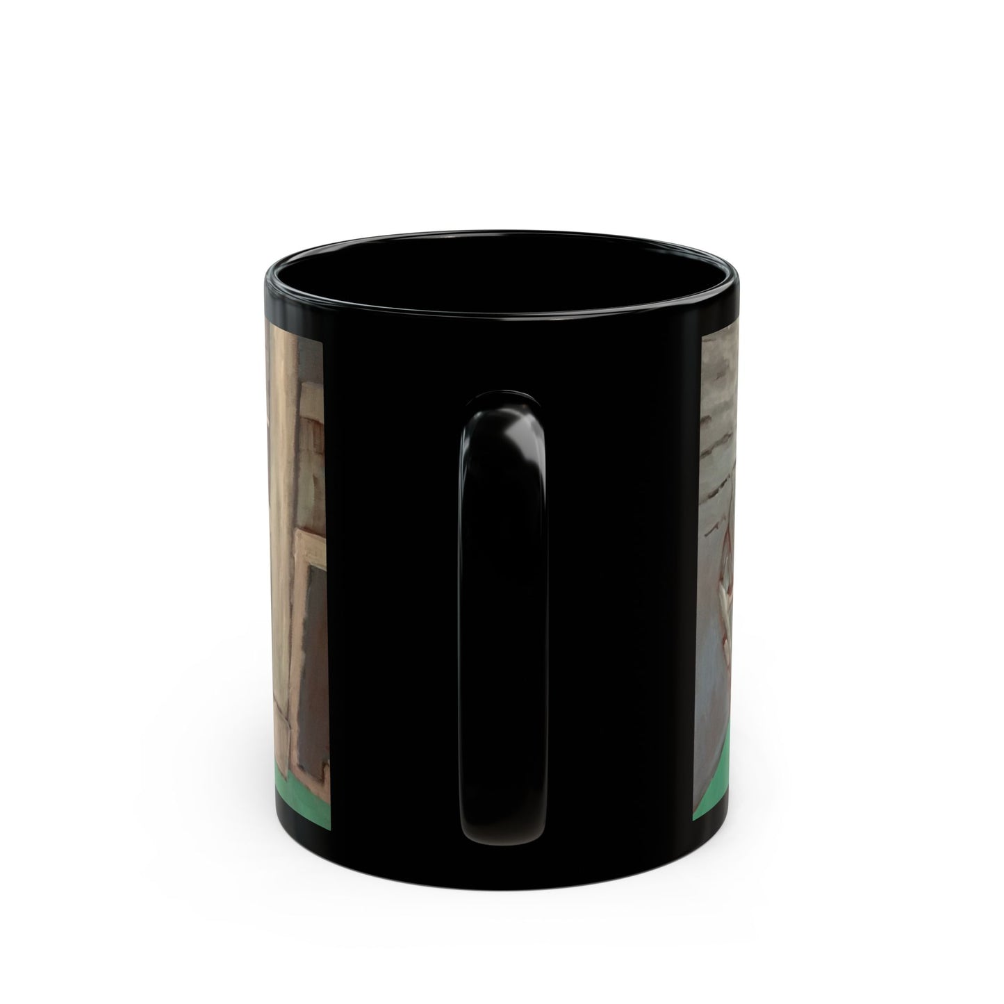 "Back Porch Dreaming" - 11 oz or 15 oz Ceramic Black Mugs