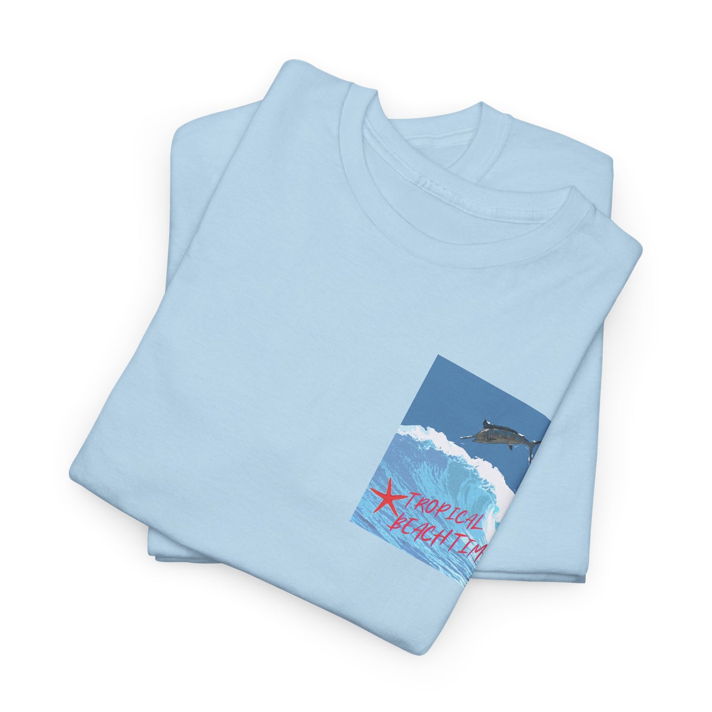 Tropical Beach Time - Amazing Unisex Heavy Cotton Tee